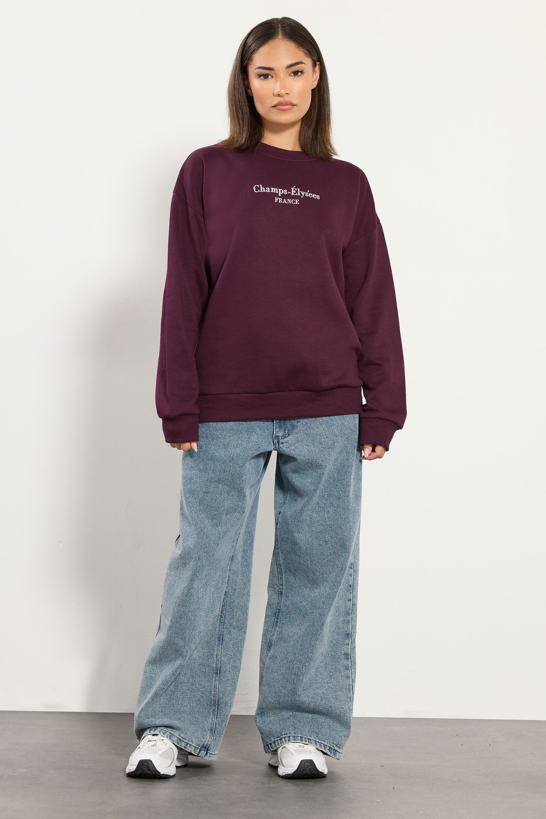 PixieGirl Petite Women's Burgundy Red Slogan Sweatshirt | PixieGirl 3