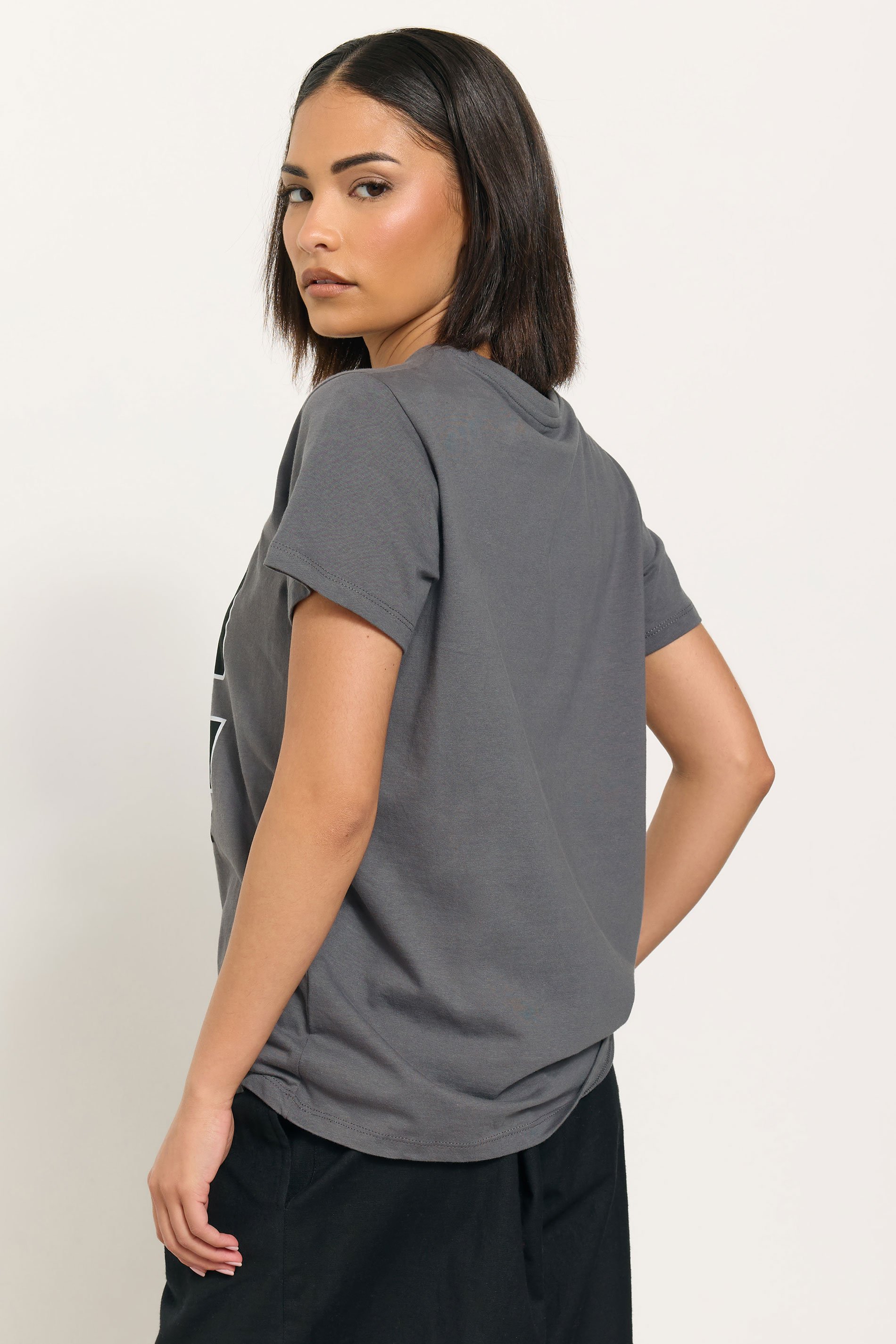 PixieGirl Petite Women's Grey 'Brooklyn 92' Slogan T-Shirt | PixieGirl 3