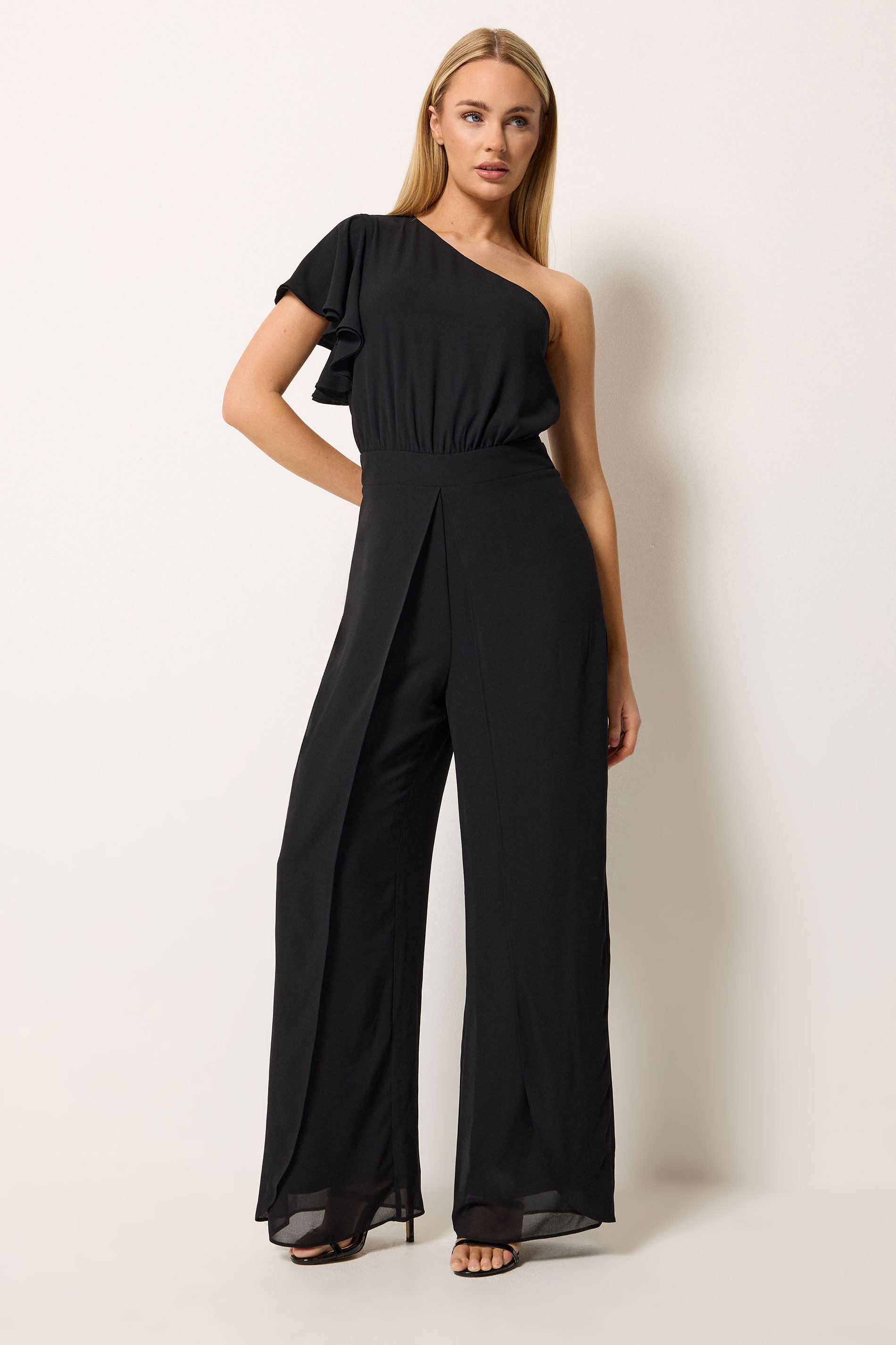 STAR Black Wide Leg Corsage Jumpsuit | StarByJM 3