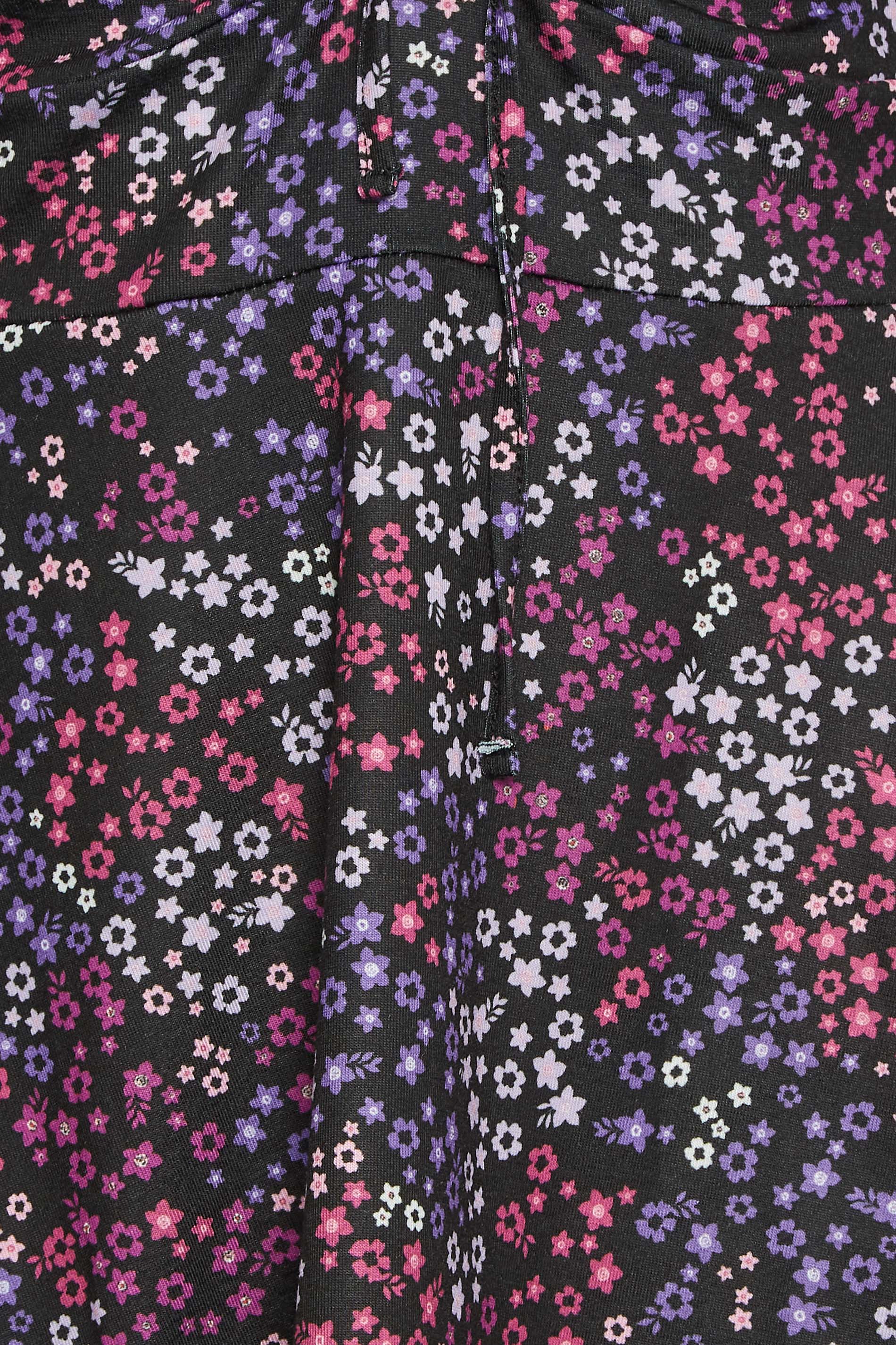 PixieGirl Pink Ditsy Floral Print Ruched Front Top | PixieGirl 5