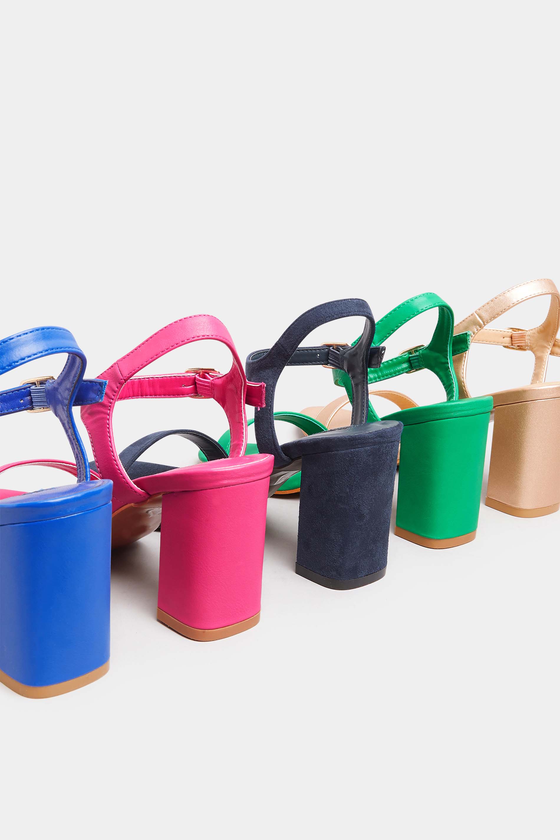 YOURS Hot Pink Block Heel Sandal In Wide E Fit & Extra Wide Fit | Yours Clothing 6