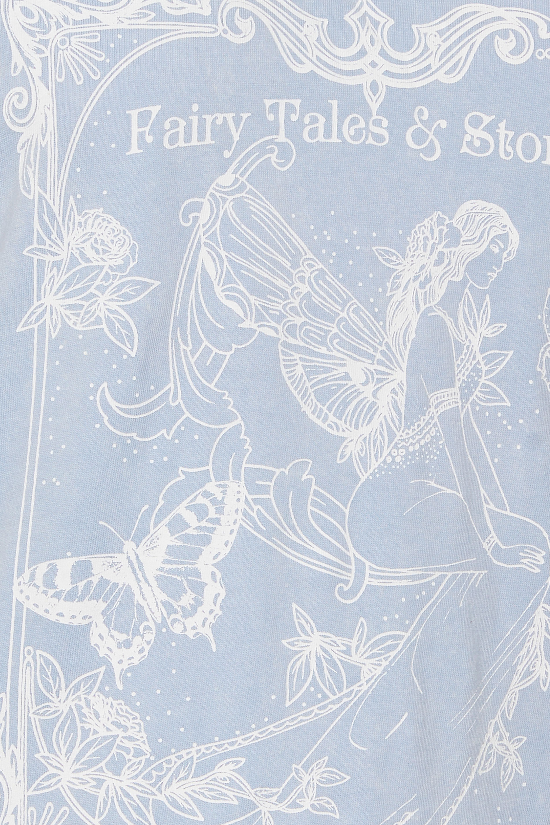 PixieGirl Petite Women's Light Blue 'Vintage Romance' Slogan T-Shirt | PixieGirl 5