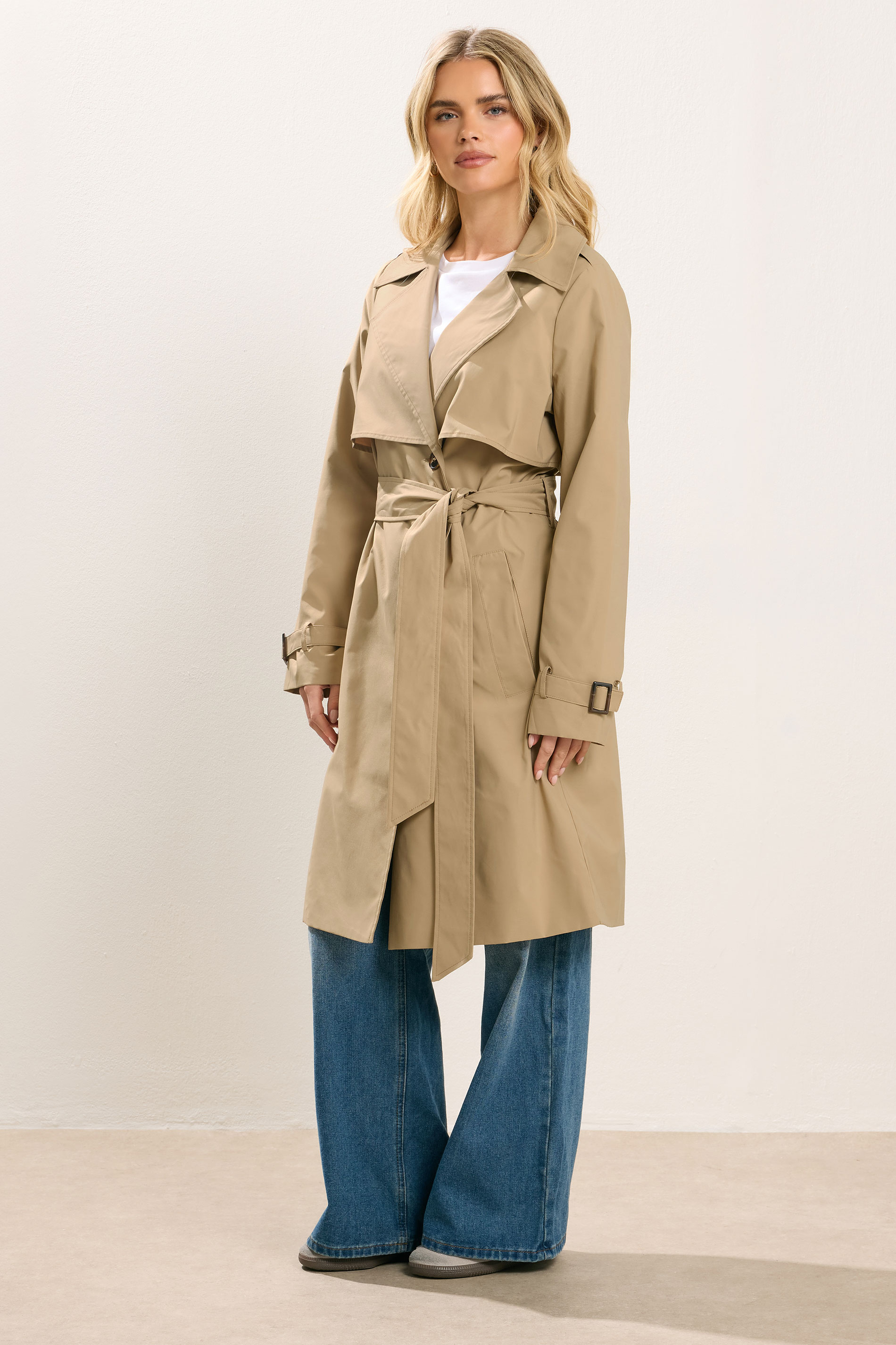 PixieGirl Petite Women's Natural Brown Trench Coat | PixieGirl 2