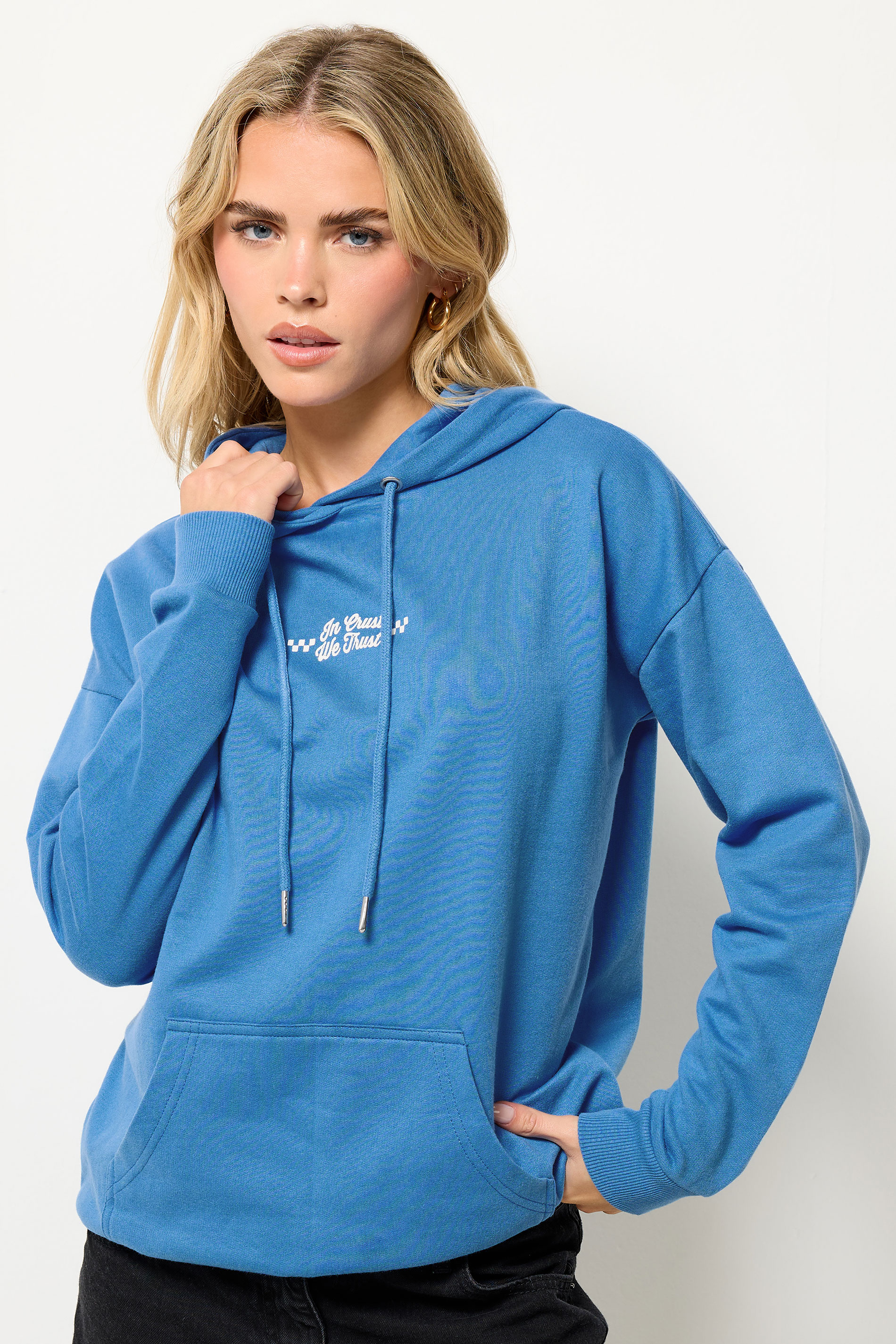 PixieGirl Petite Women's Blue Back Graphic Hoodie | PixieGirl 1