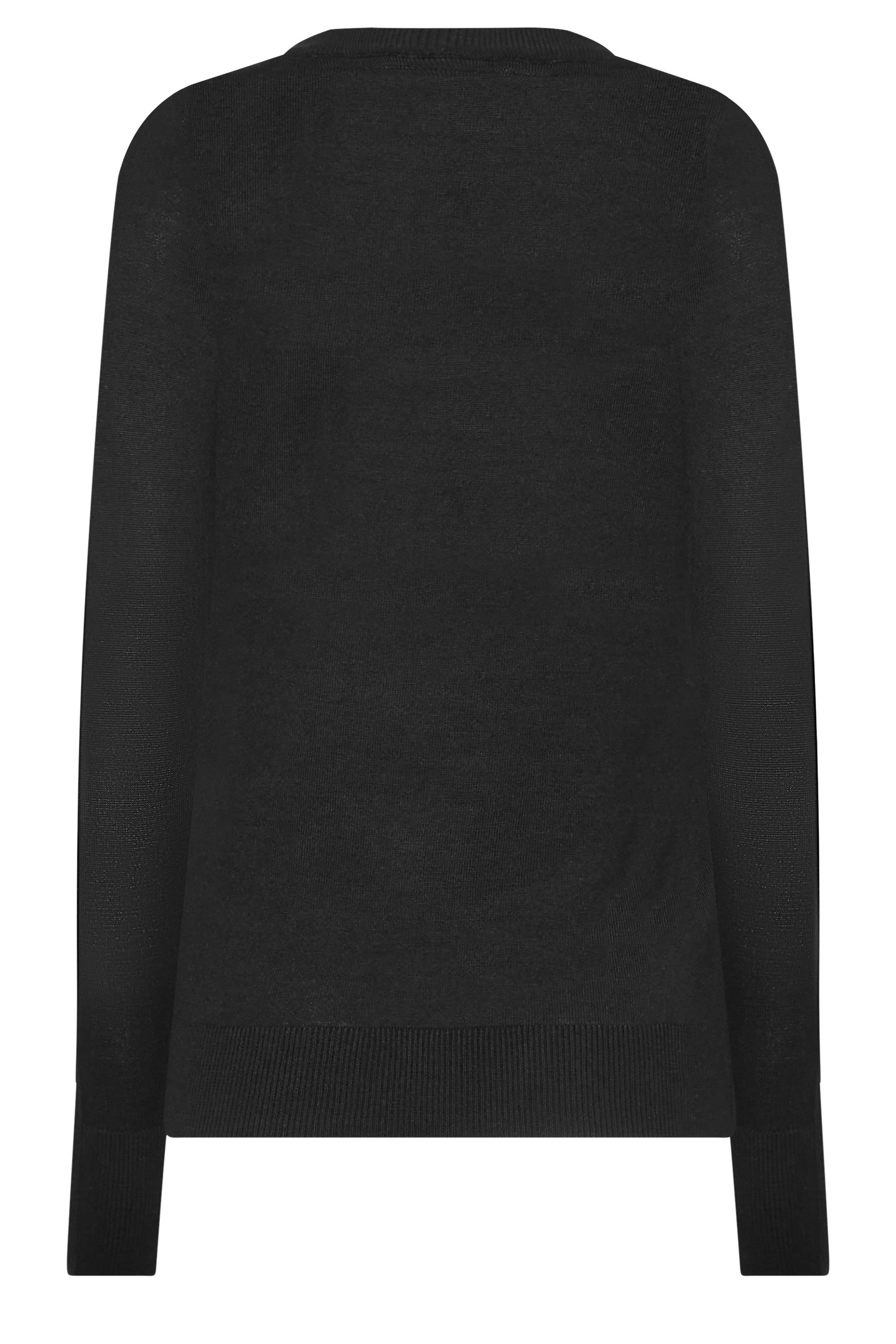PixieGirl Petite Black V-Neck Jumper | PixieGirl 7