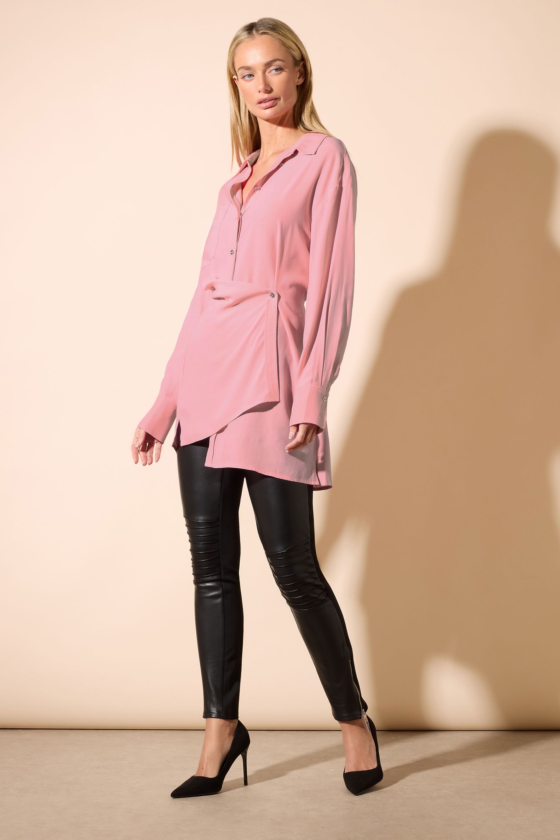STAR Light Pink Wrap Tie Shirt | StarByJM 4