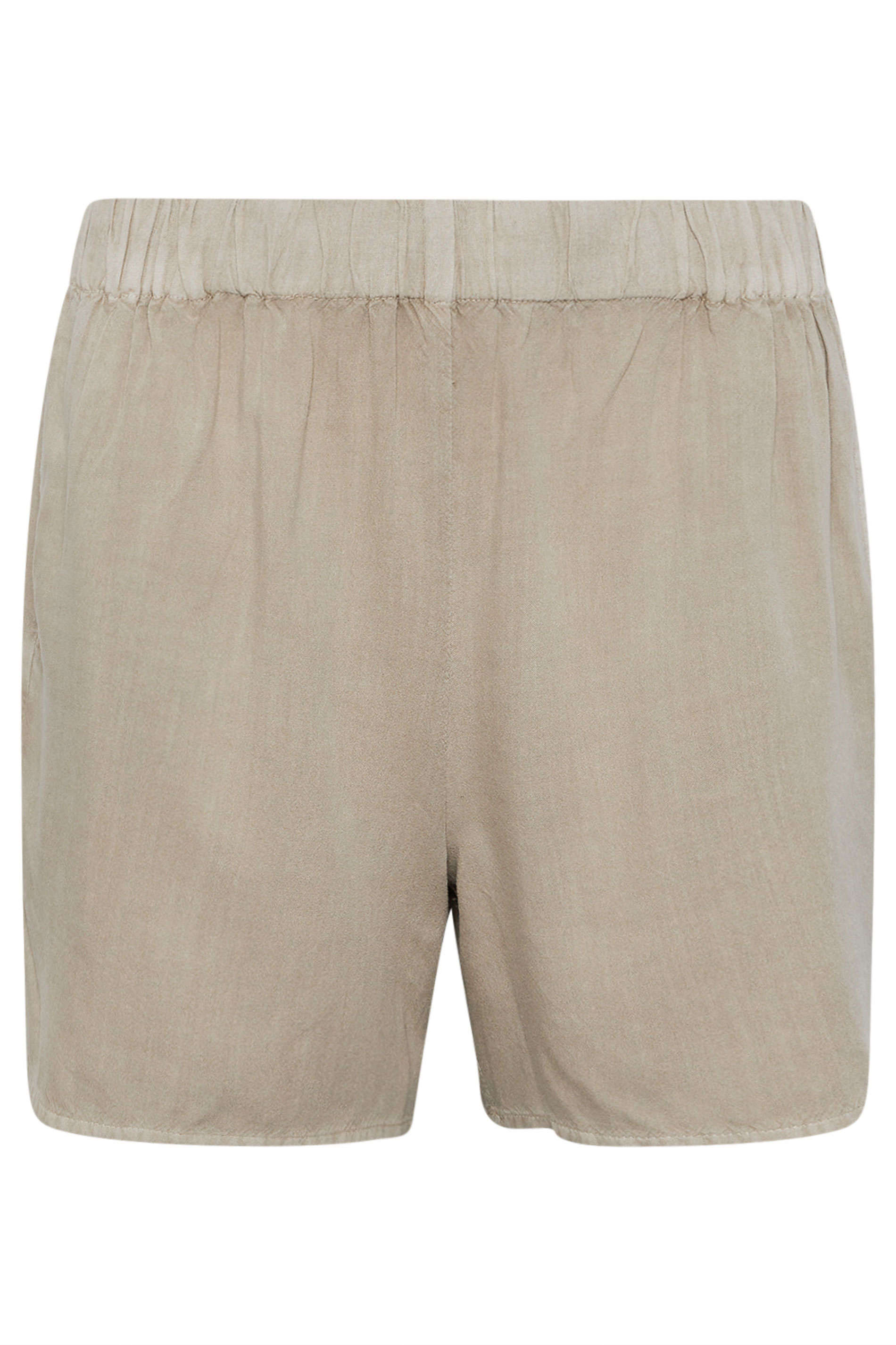 PixieGirl Petite Women's Stone Brown Acid Wash Shorts | PixieGirl 5
