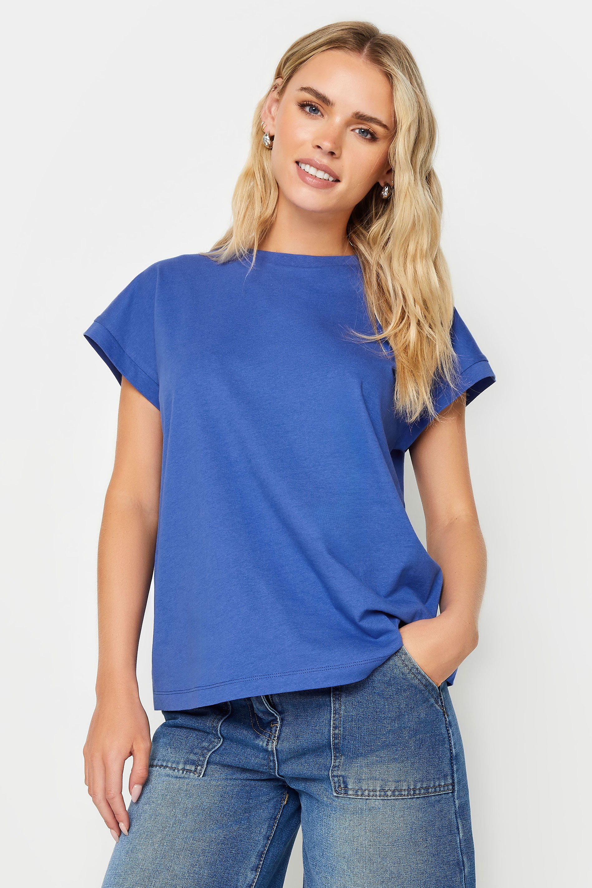 PixieGirl 2 PACK Petite Women's Blue & Black Short Sleeve T-Shirts | PixieGirl 2