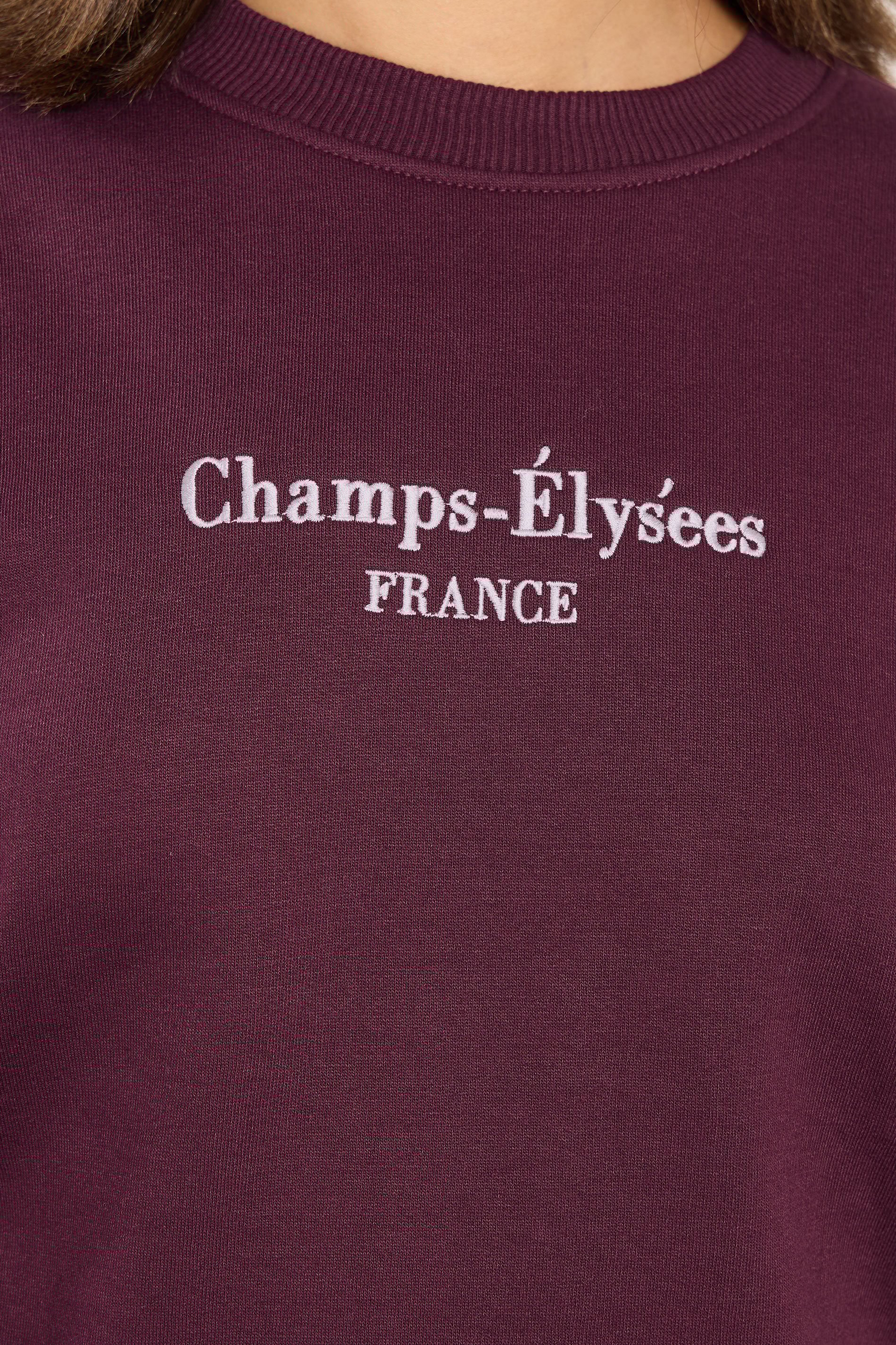 PixieGirl Petite Women's Burgundy Red Slogan Sweatshirt | PixieGirl 5