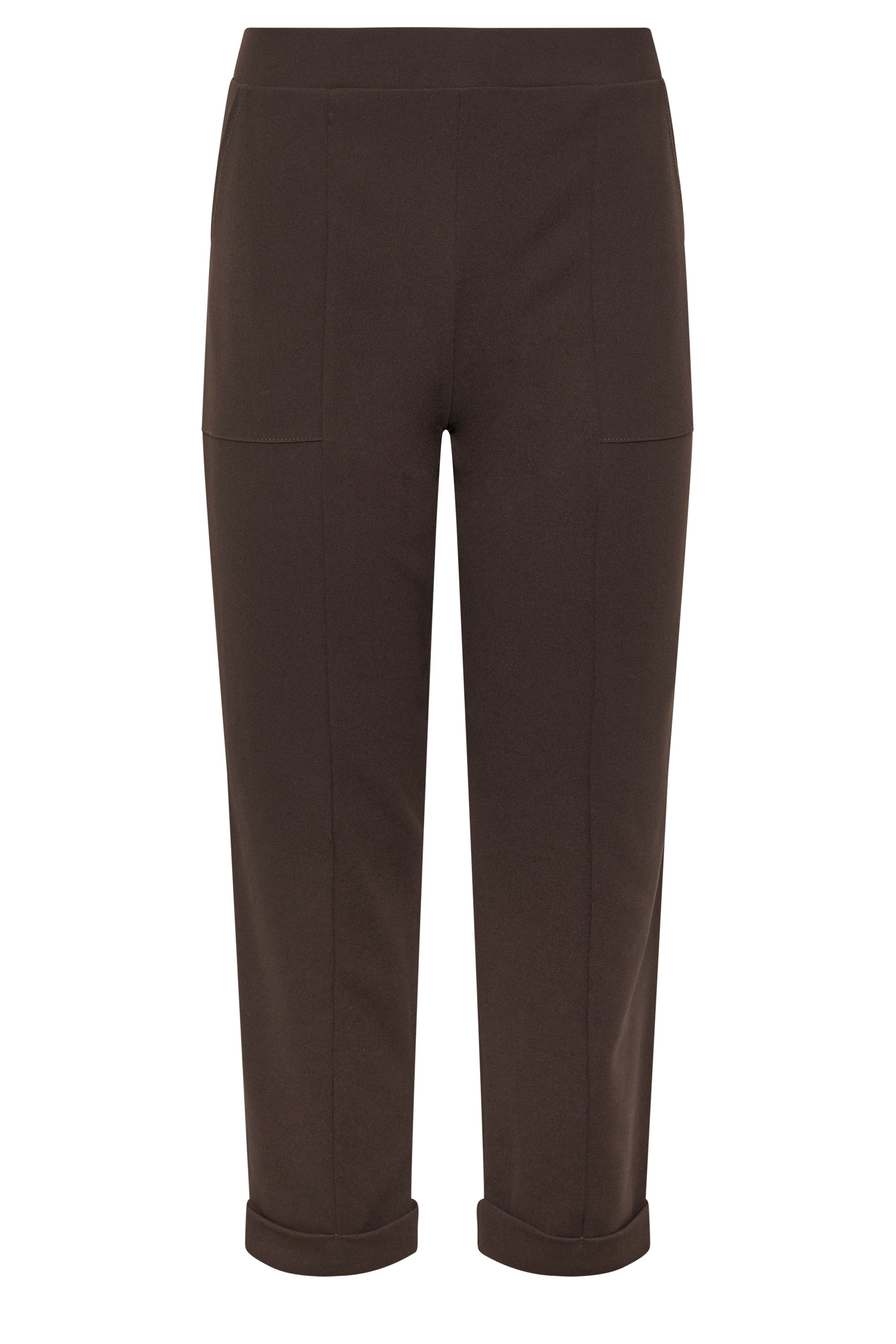 M&Co Petite Chocolate Brown Carpenter Tapered Trousers | M&Co 5