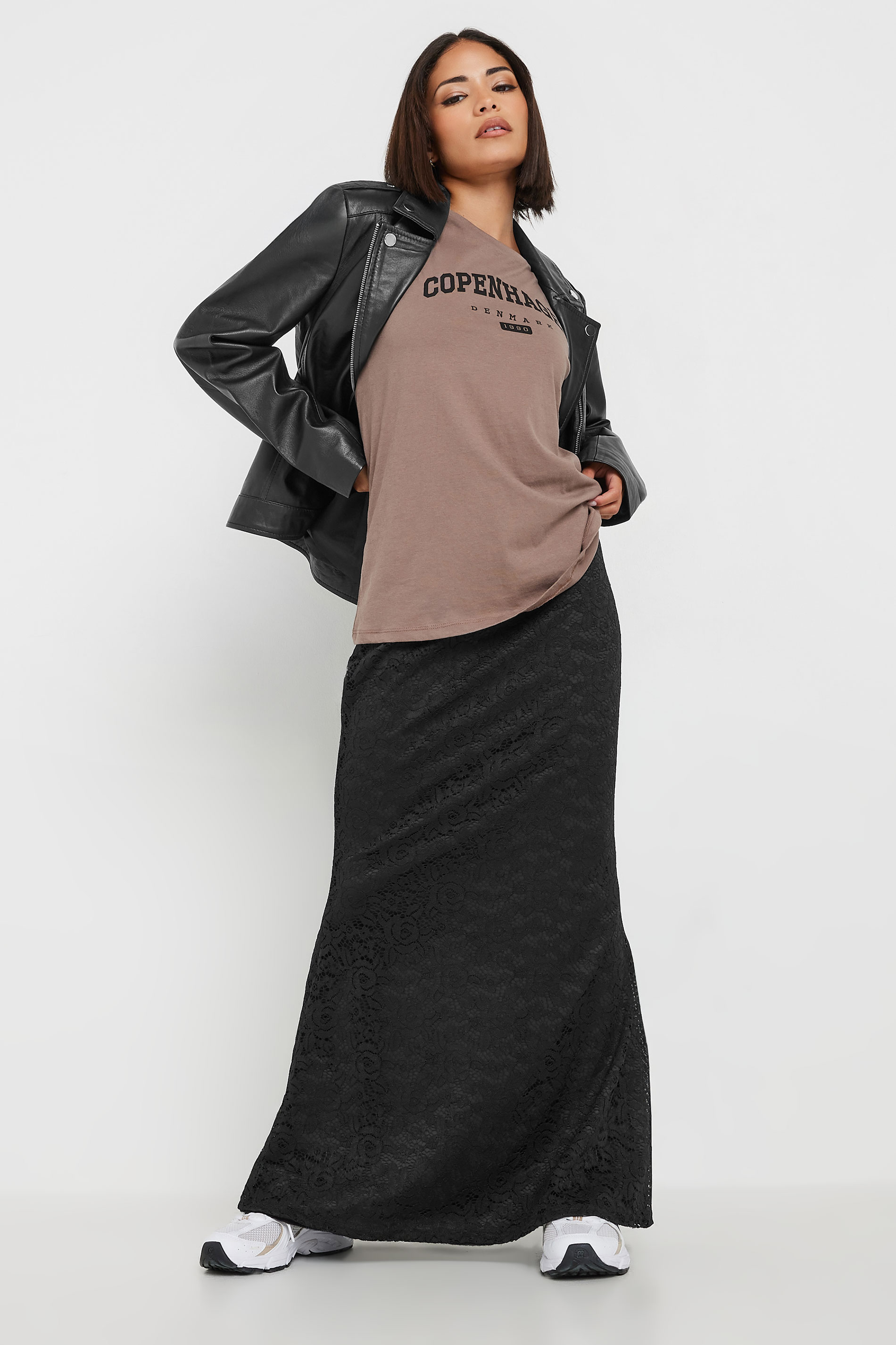 PixieGirl Petite Women's Black Lace Fishtail Maxi Skirt | PixieGirl 2