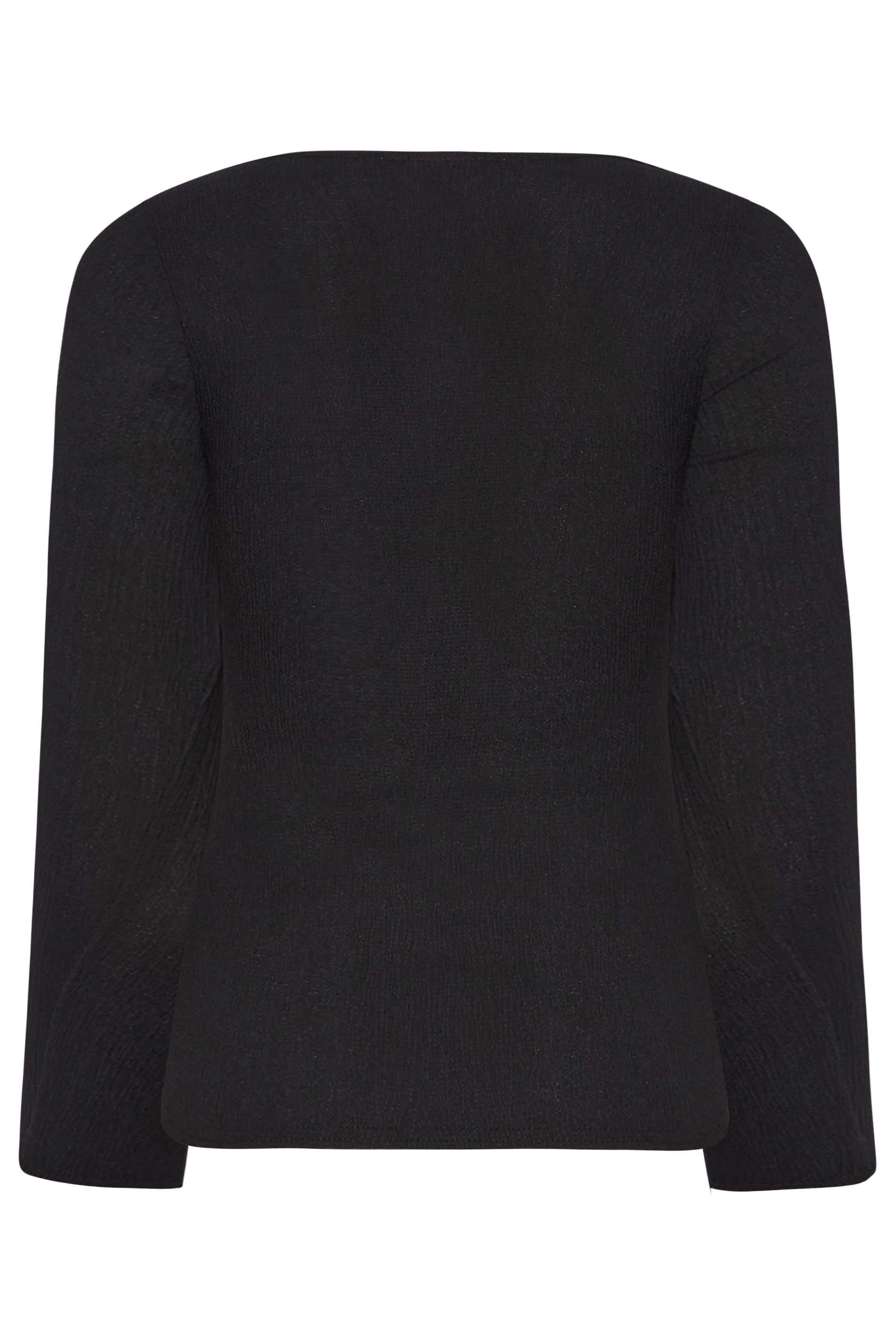 PixieGirl Black Square Neck Long Sleeve Top | PixieGirl  7