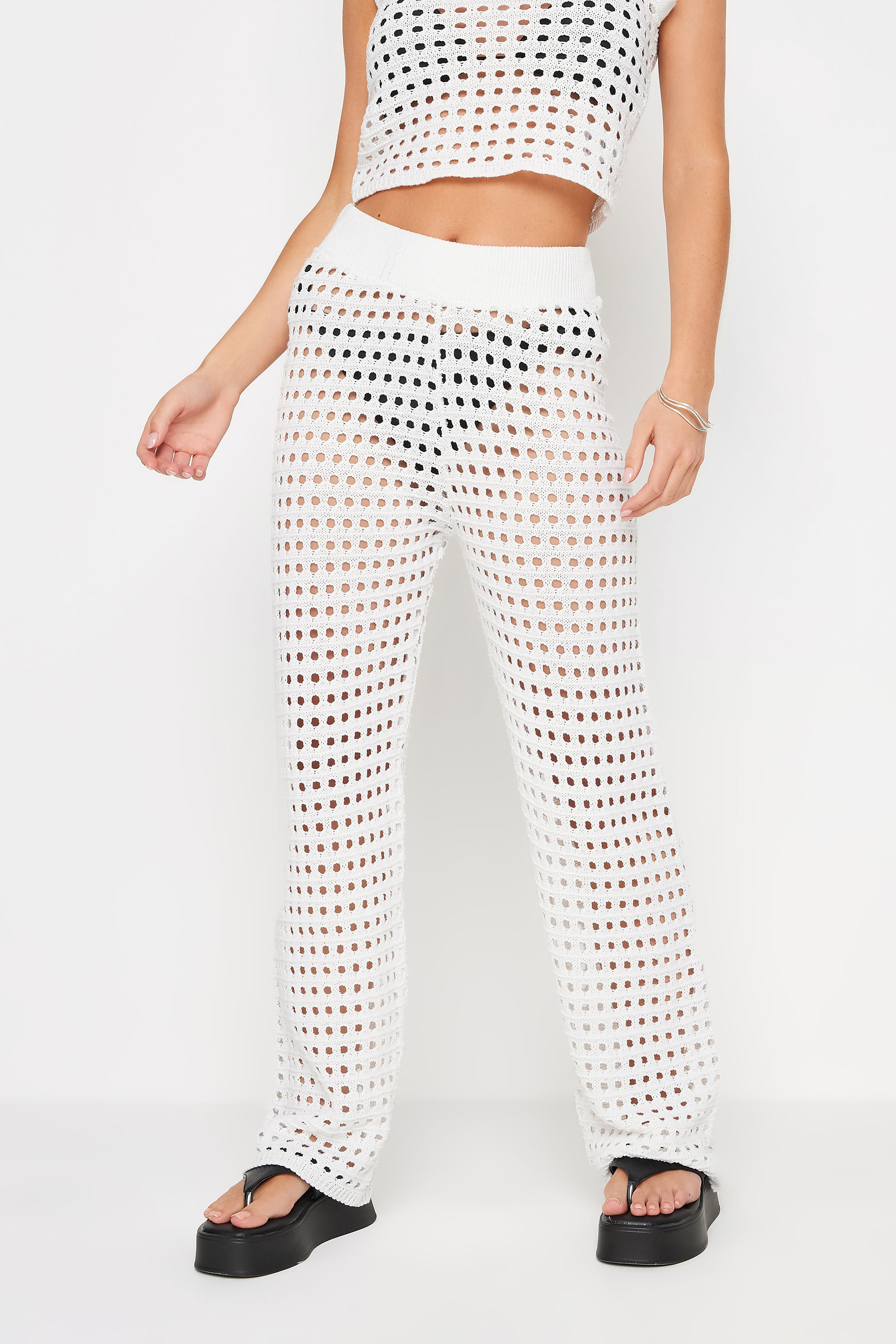 PixieGirl White Crochet Trousers | PixieGirl 2