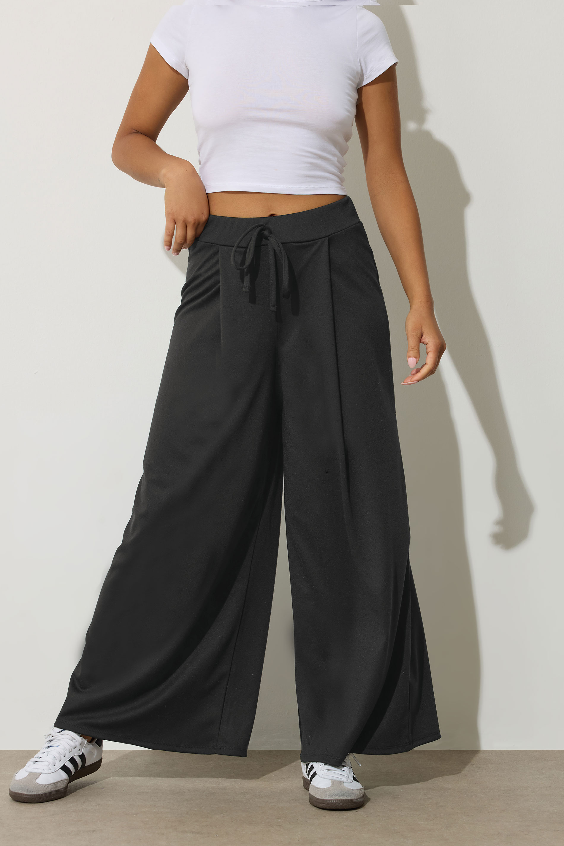 PixieGirl Petite Women's Black Ponte Palazzo Trousers | PixieGirl 2
