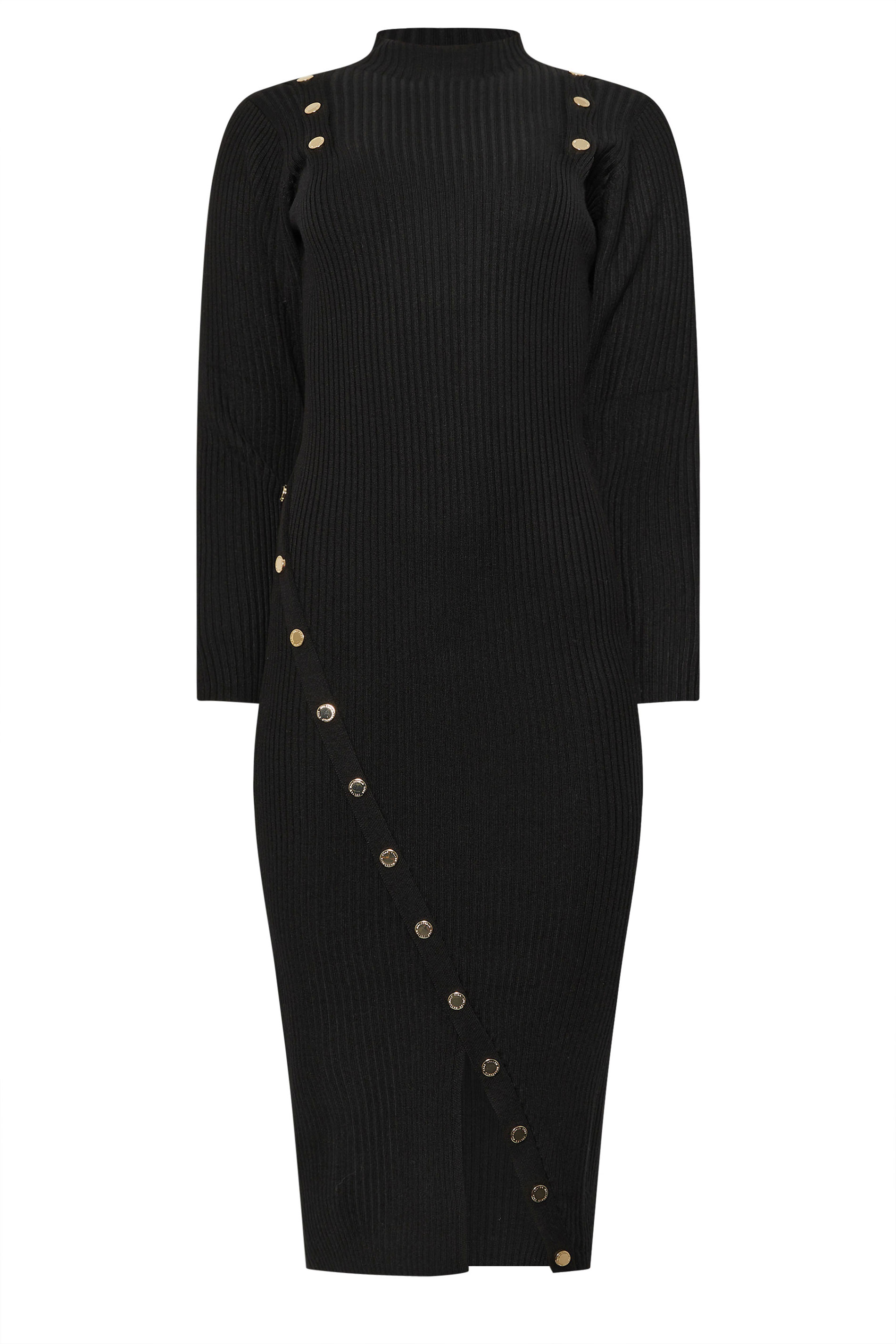 STAR Black Button Detail Knitted Dress | StarByJM 6