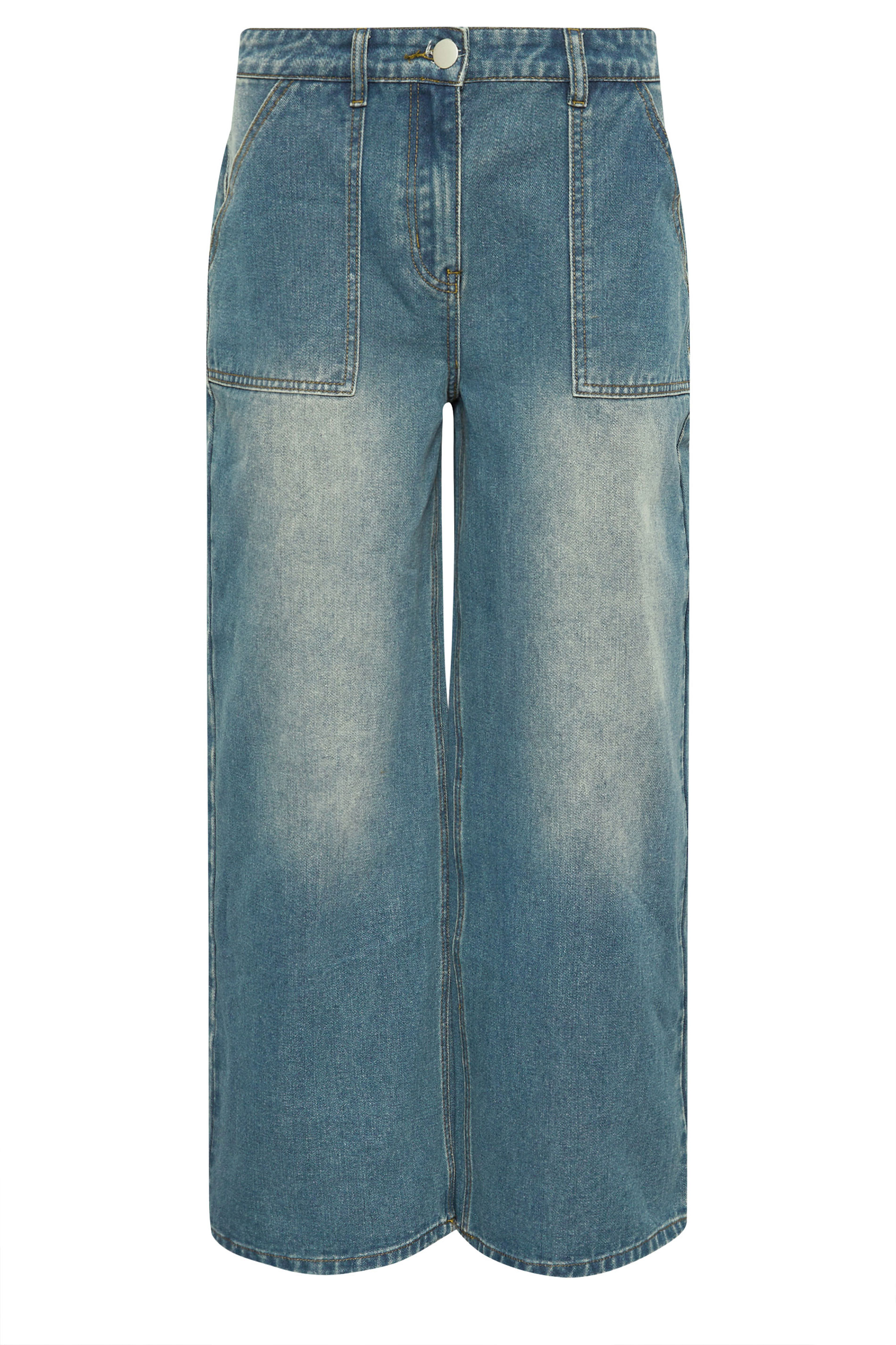 PixieGirl Petite Women's Blue Vintage Patch Pocket Non