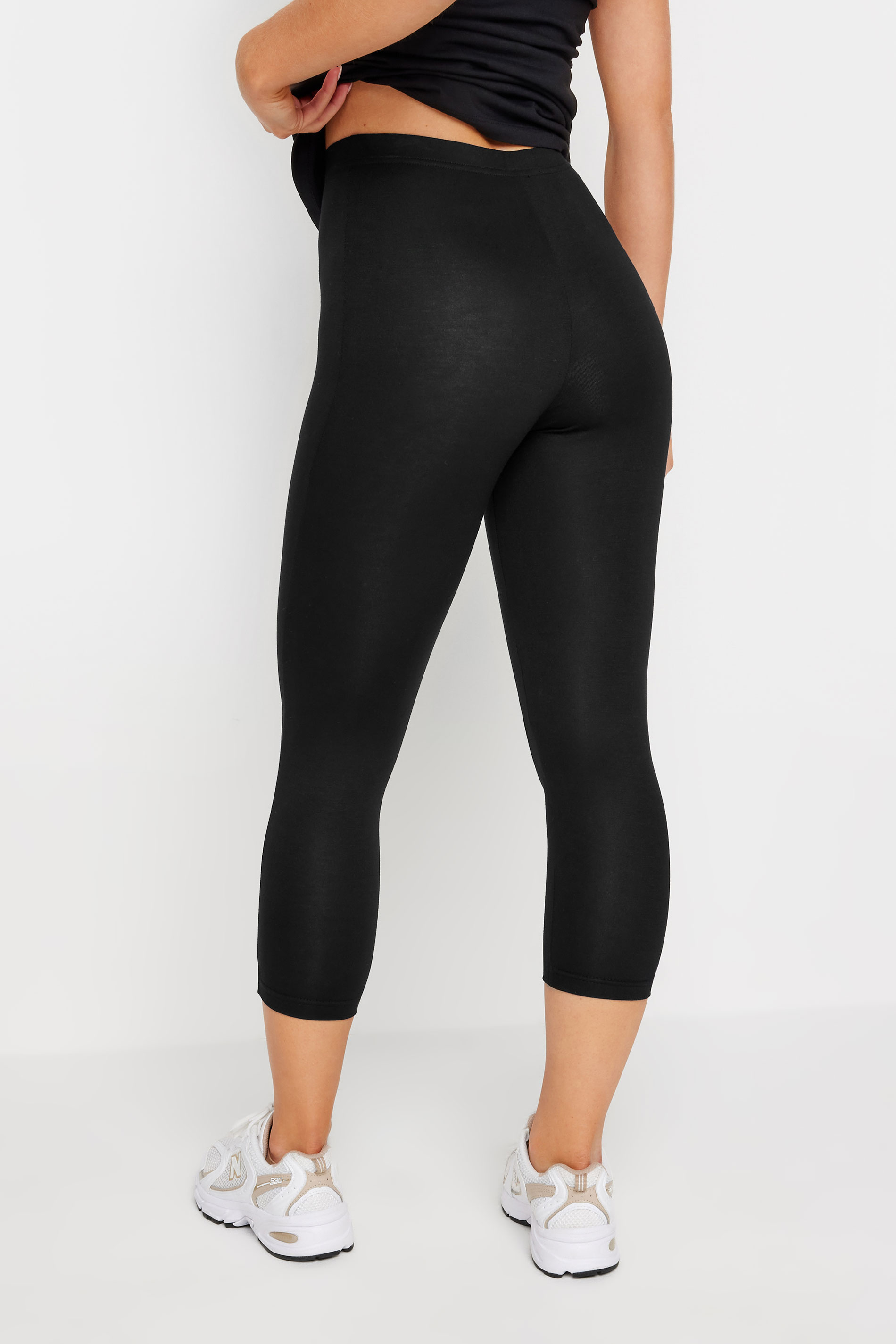 PixieGirl Petite Women's 2 PACK Black Basic Cropped Leggings | PixieGirl 4