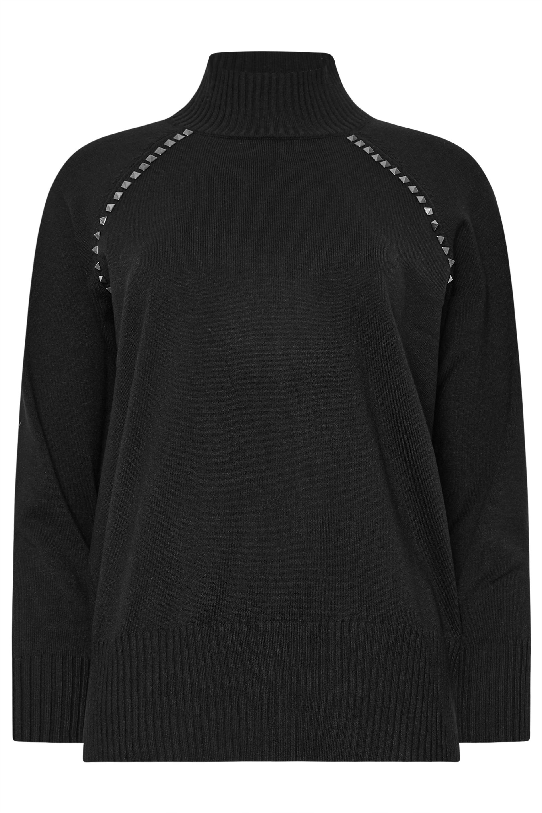 STAR Black Stud Embellished Raglan Jumper | StarByJM 5