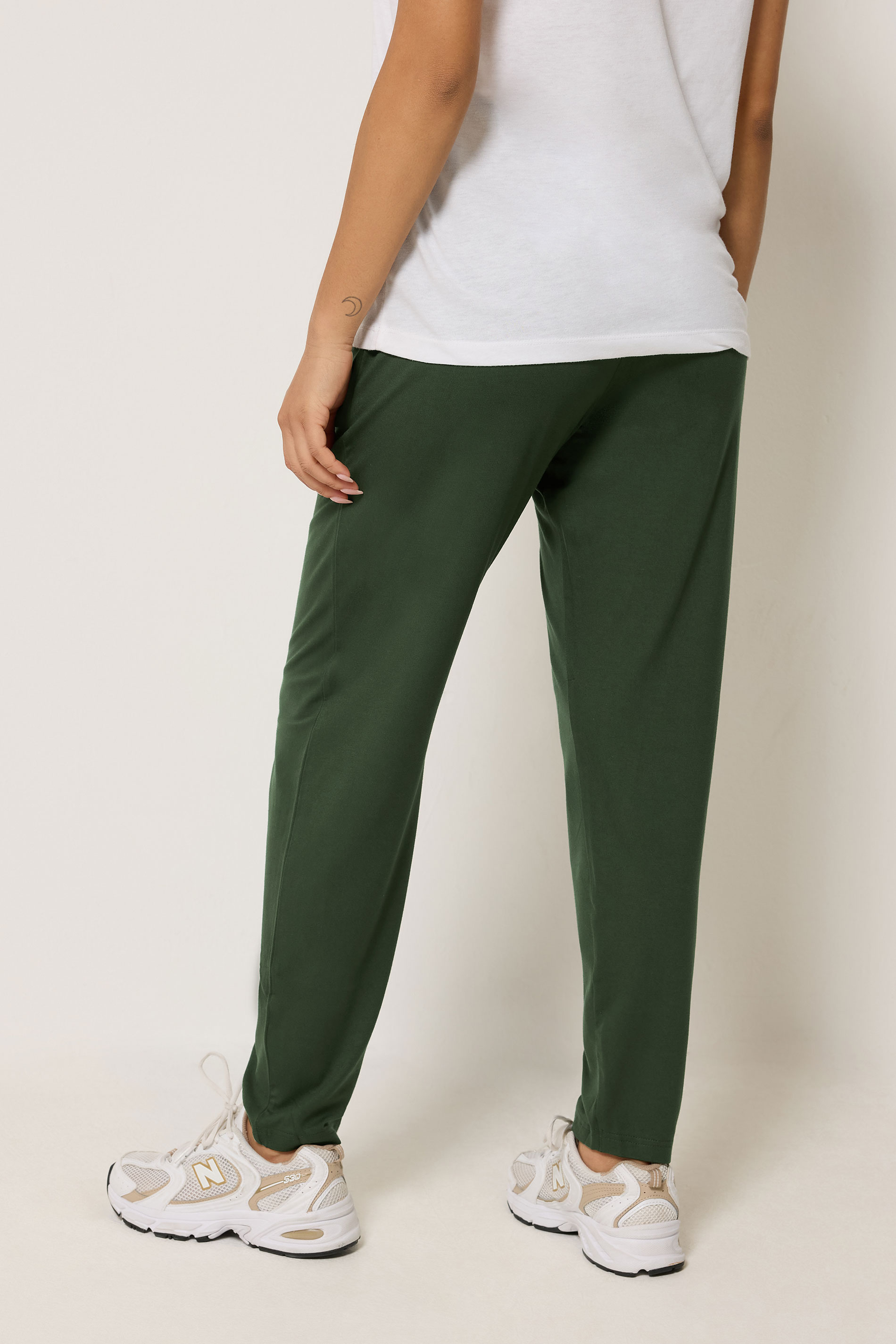 PixieGirl Petite Women's Forest Green Harem Trousers | PixieGirl 2