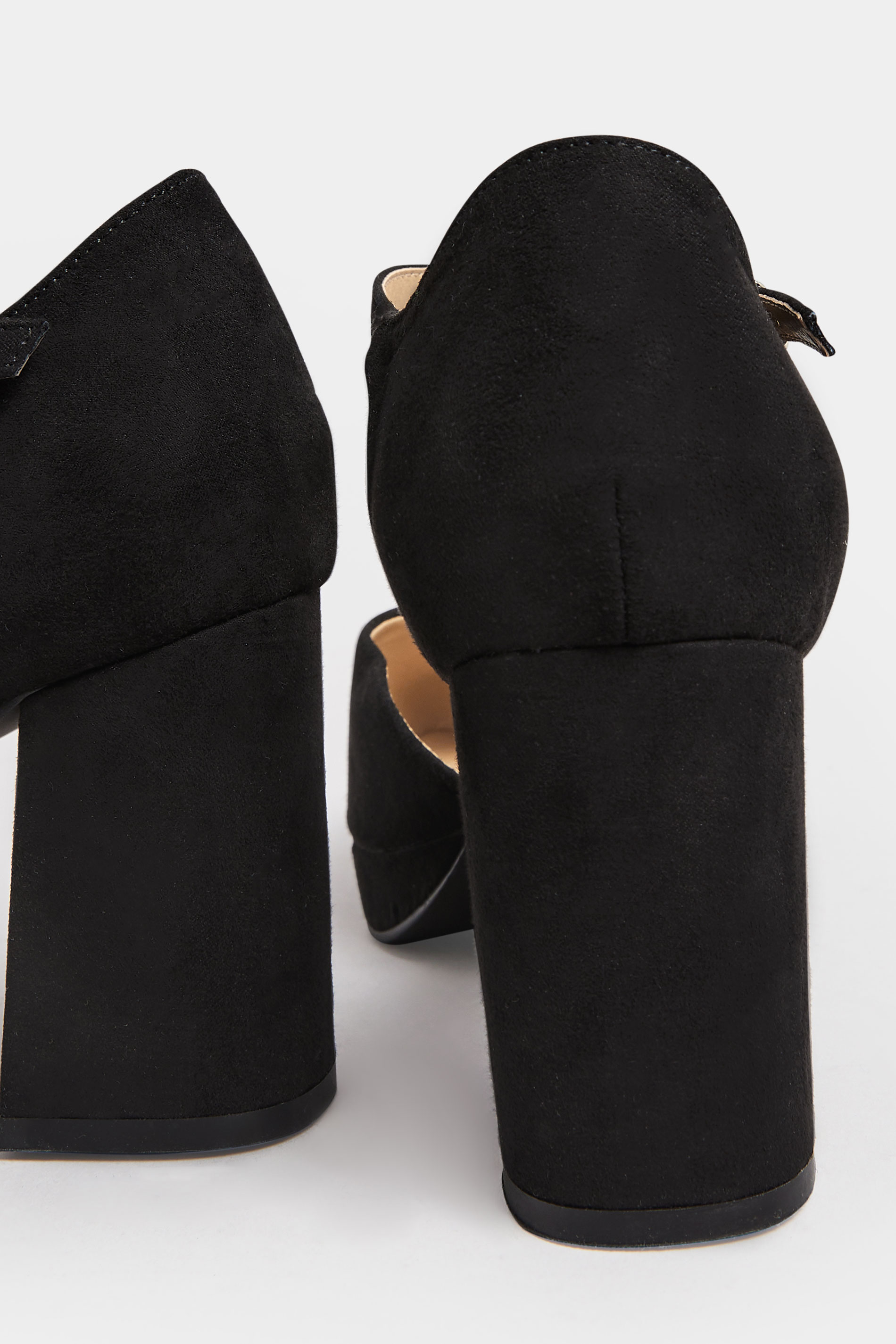 Yours Plus Size Black Platform Court Shoes In Wide E & Extra Wide EEE Fit | Yours Clothing 4