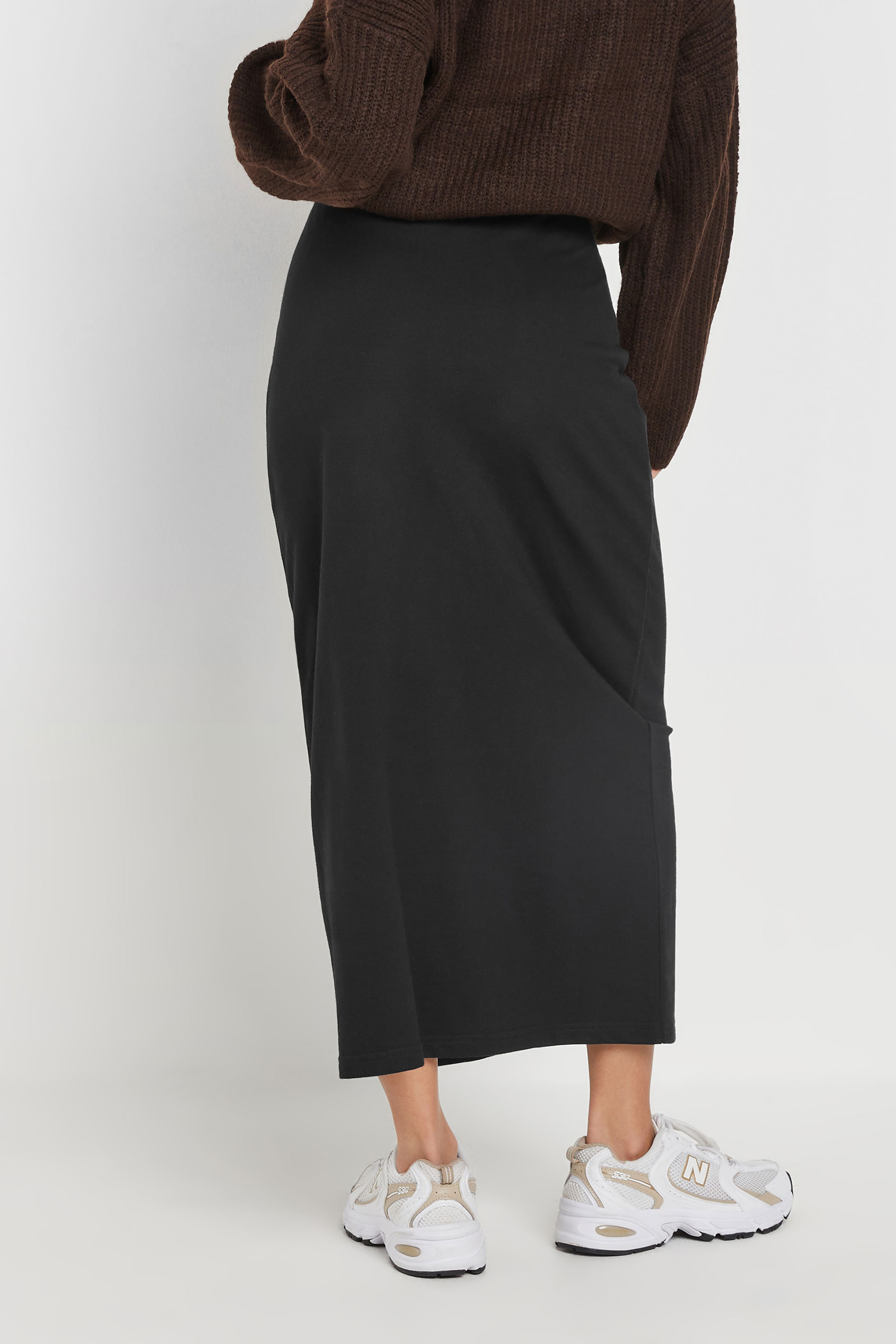 PixieGirl Petite Women's Black Sweatshirt Maxi Skirt | PixieGirl 3