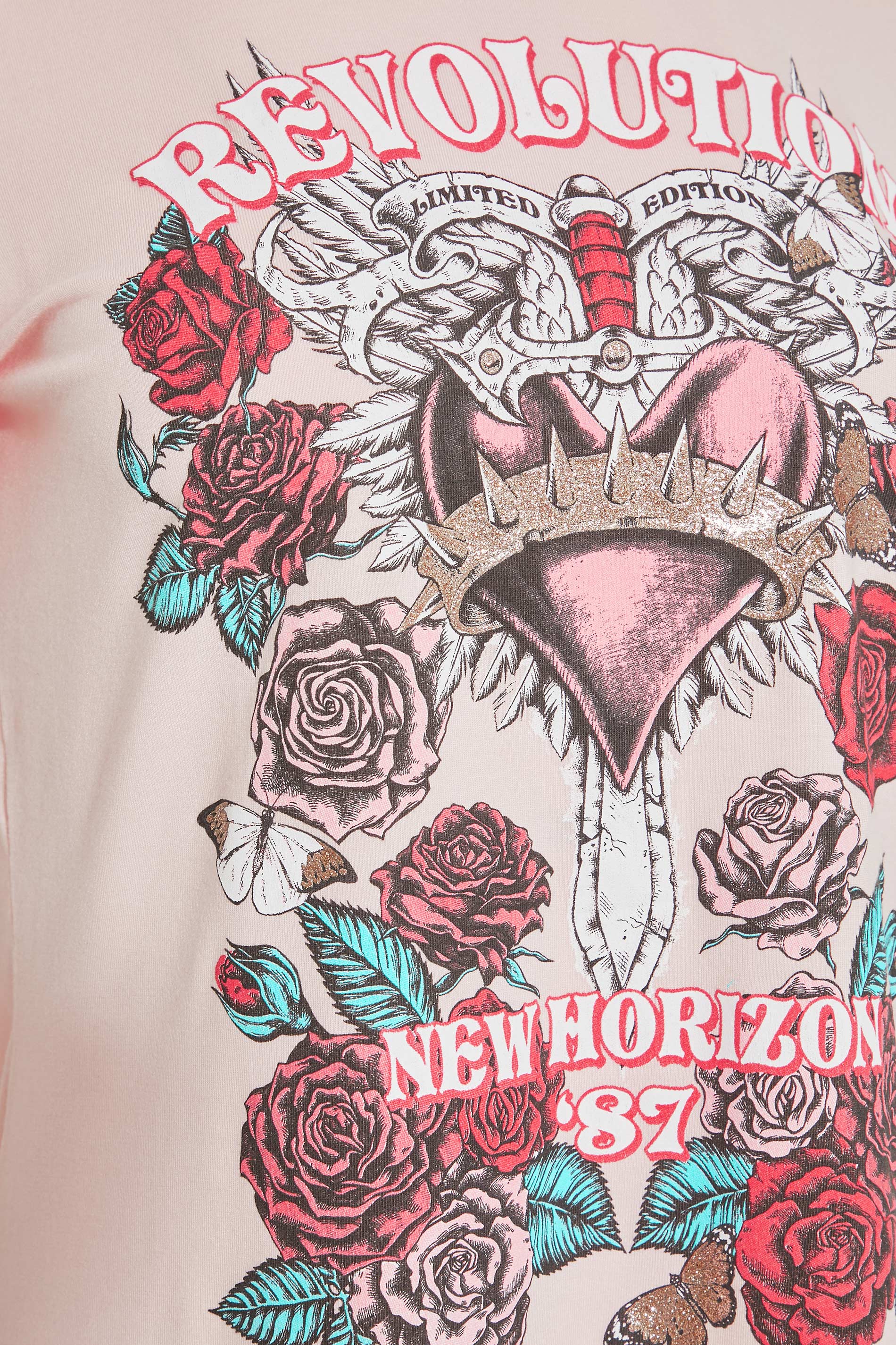 Petite Blush Pink 'Revolution' Slogan T-Shirt | PixieGirl 5