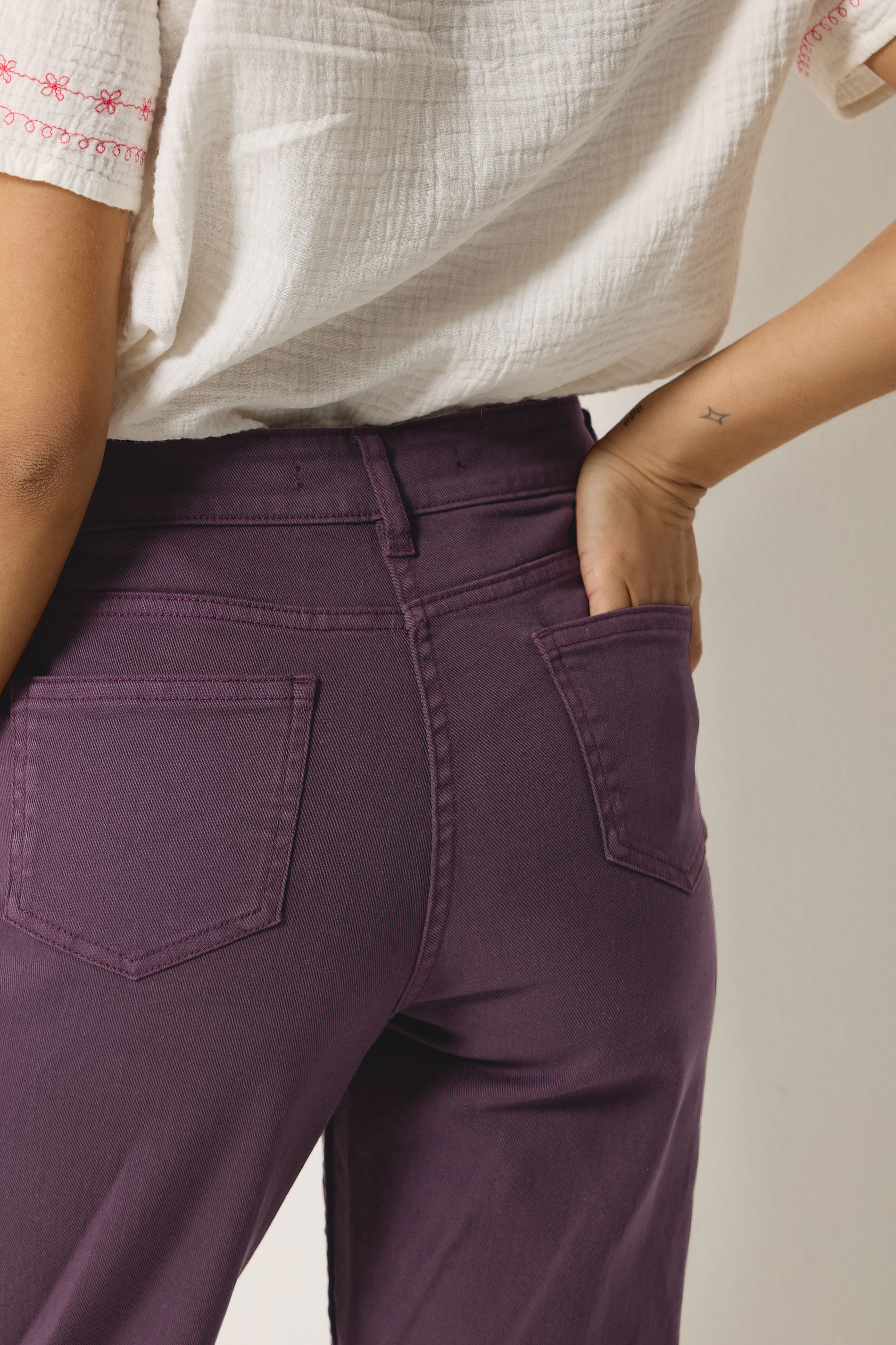 M&Co Berry Purple Mom Jeans | M&Co 4