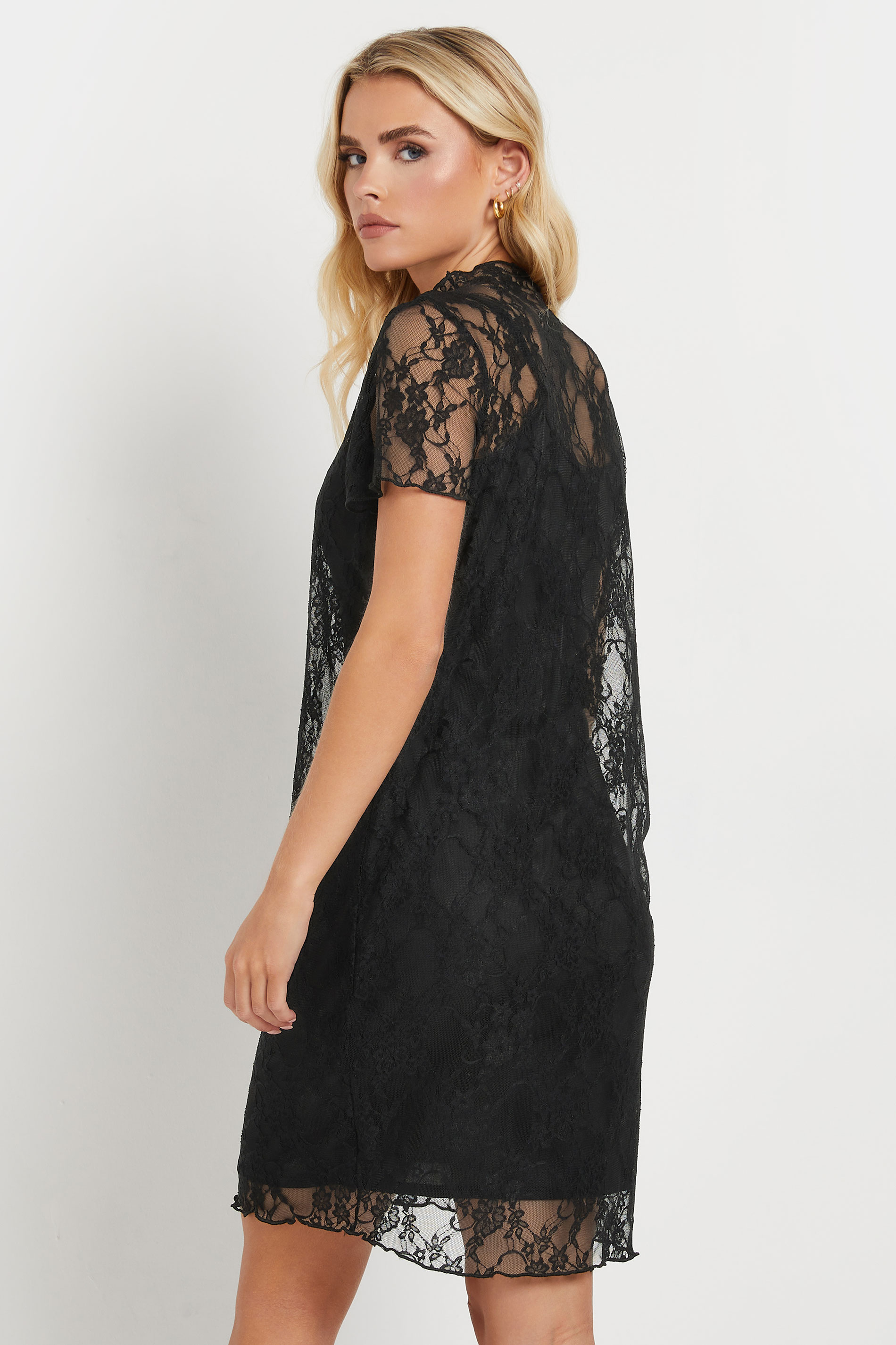 PixieGirl Petite Women's Black Lace Midi Dress | PixieGirl 5