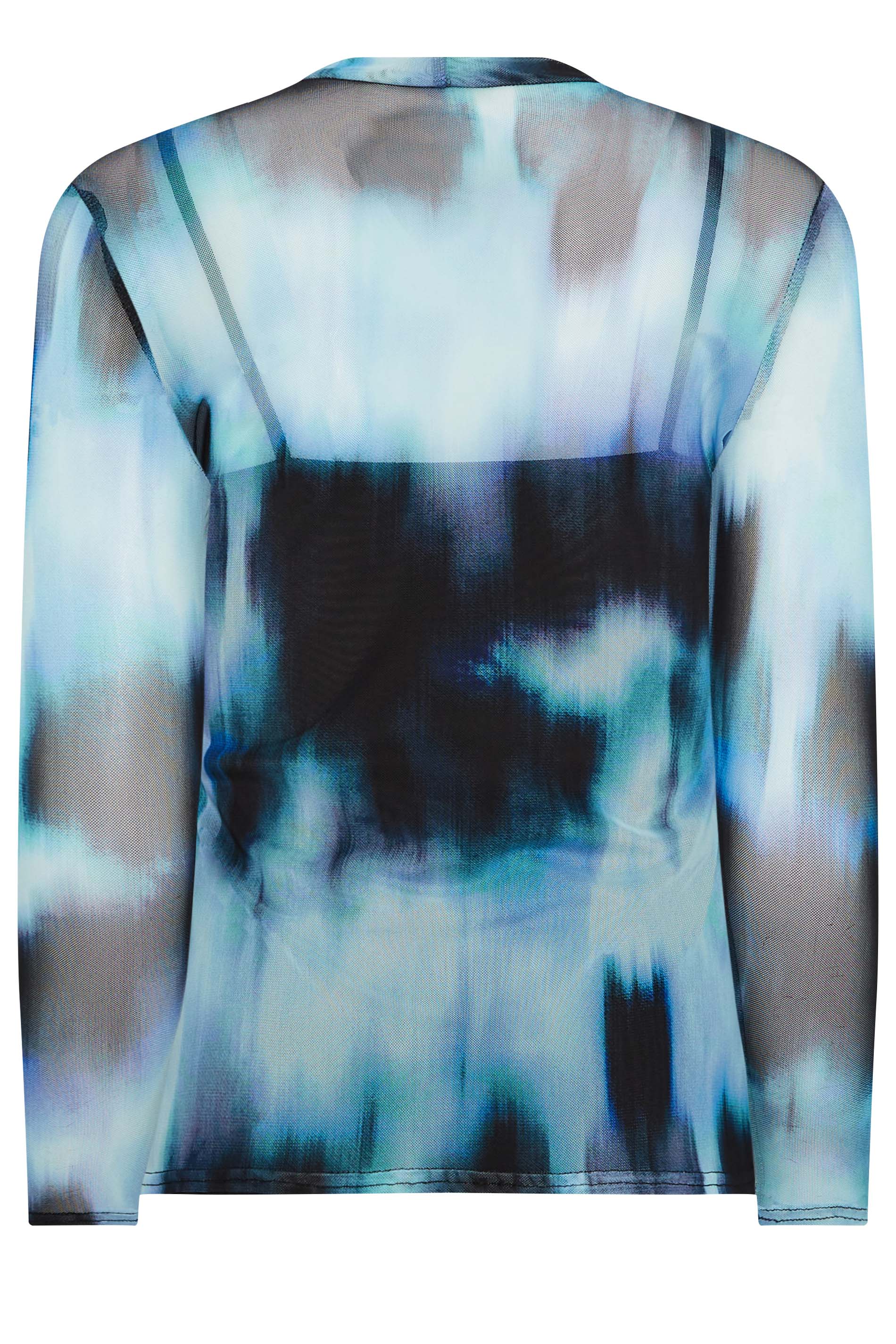 PixieGirl Blue Blur Print Mesh Top | PixieGirl 8