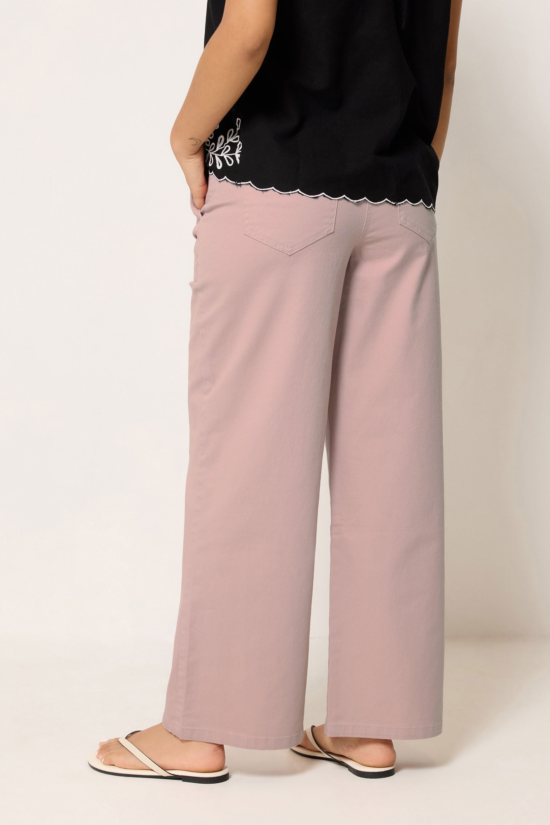 M&Co Petite Pink Wide Leg Carpenter Trousers | M&Co 2