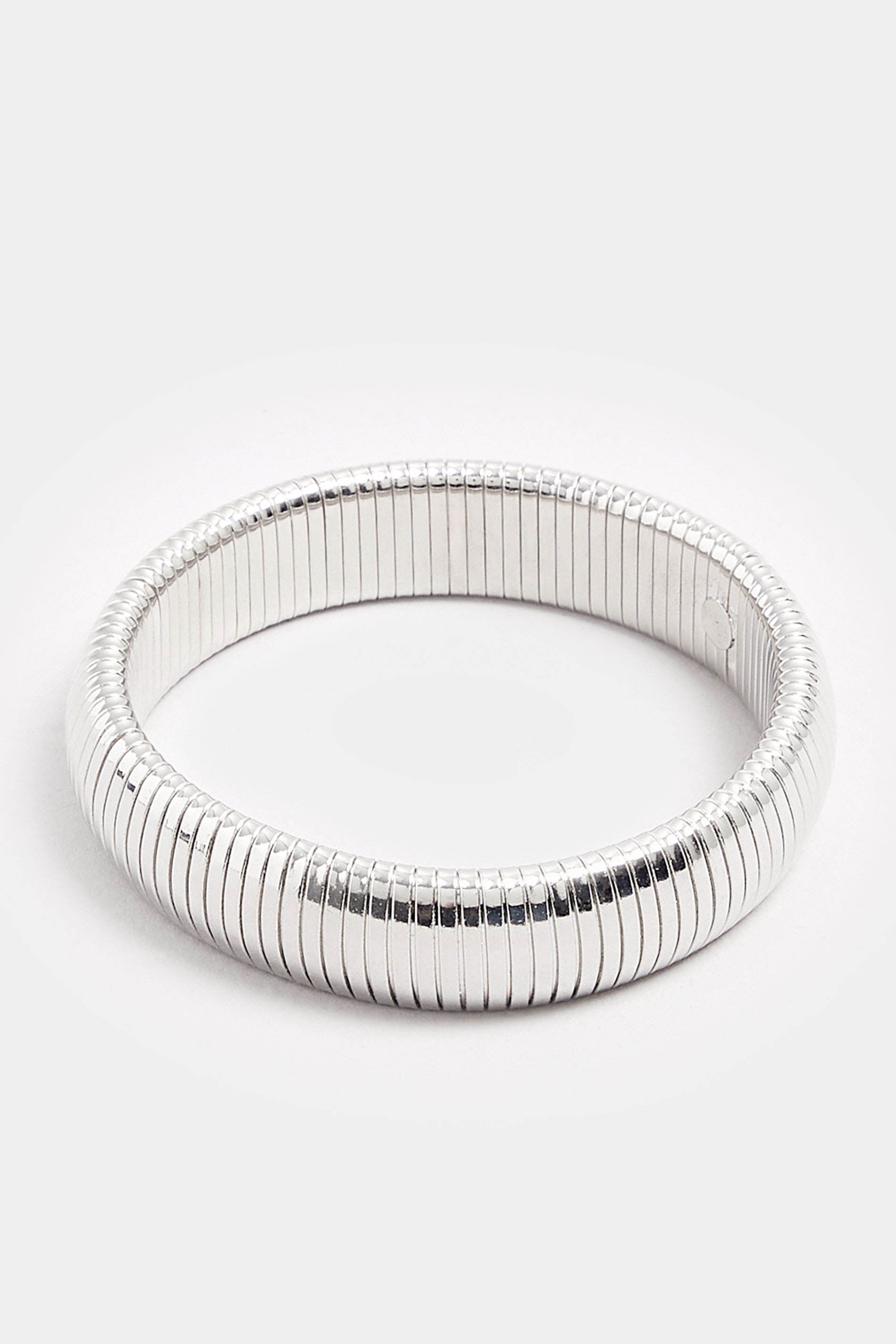Silver Tone Coil Statement Bracelet | Yours Clothing 2