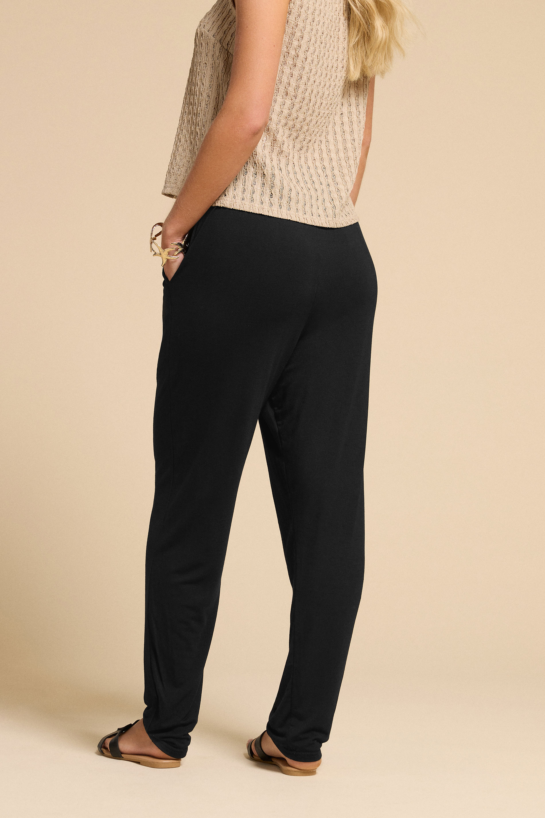 PixieGirl Petite Women's Black Jersey Harem Trousers | PixieGirl 3
