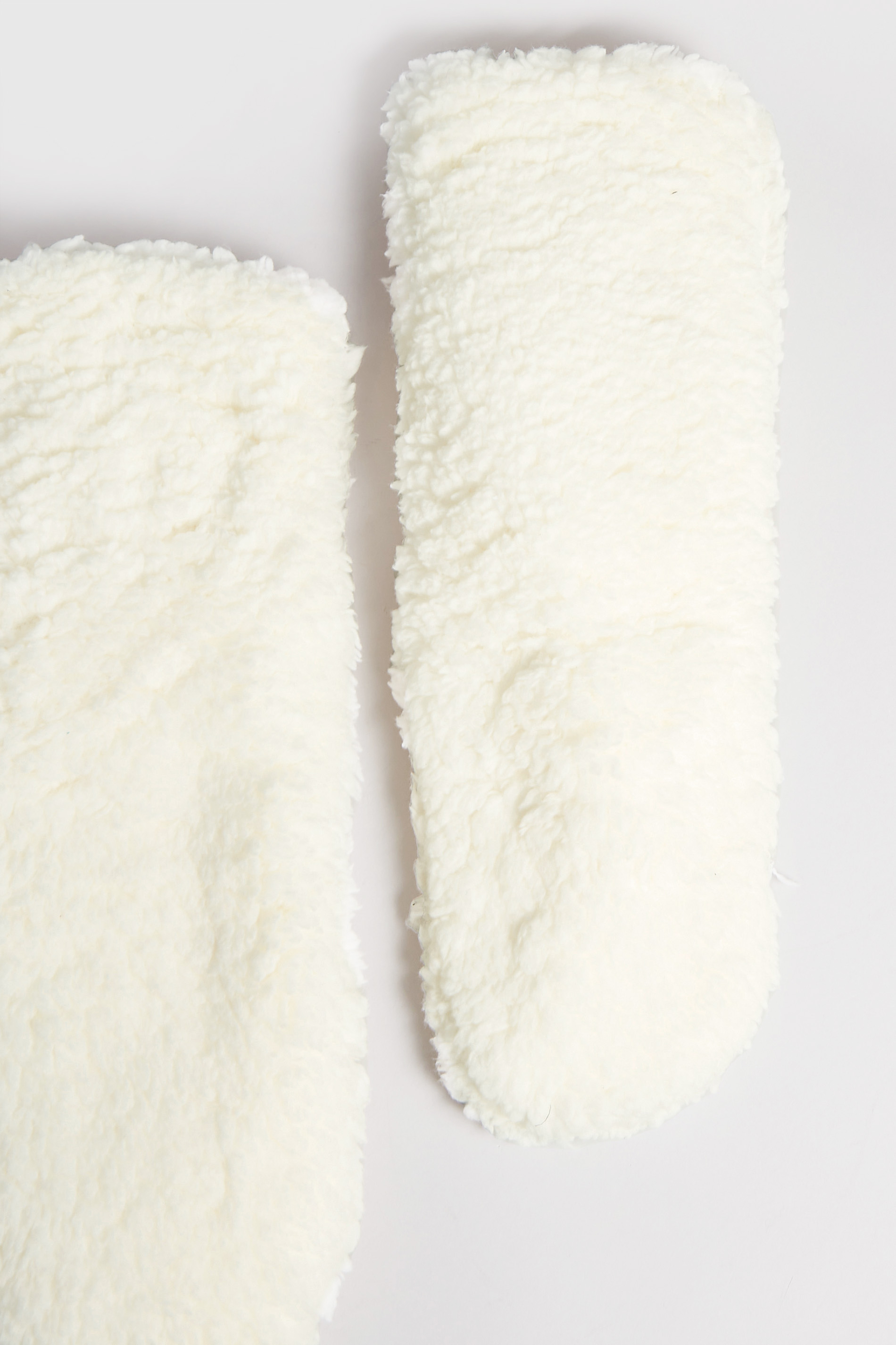 White Fluffy Slipper Socks | Yours Clothing  4