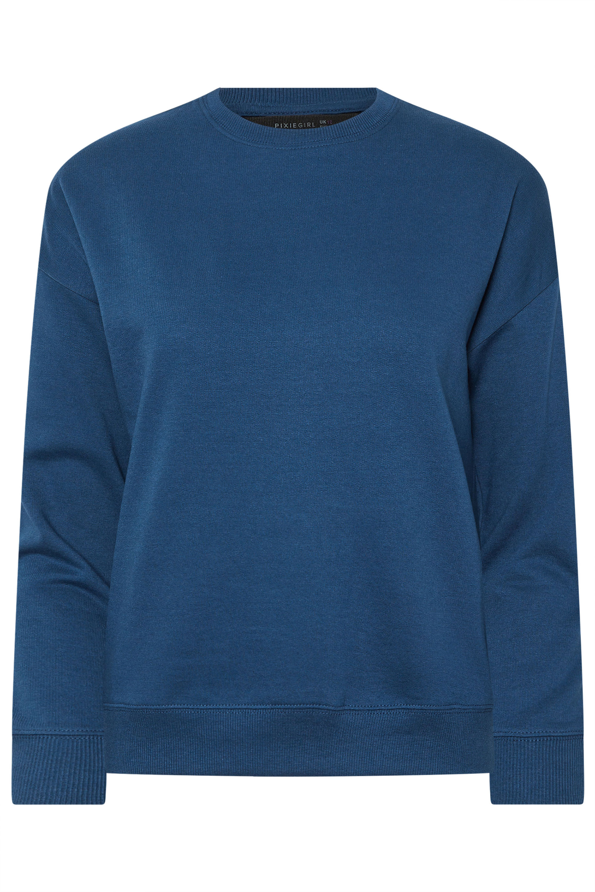 PixieGirl Petite Women's Navy Blue Long Sleeve Sweatshirt | PixieGirl 5