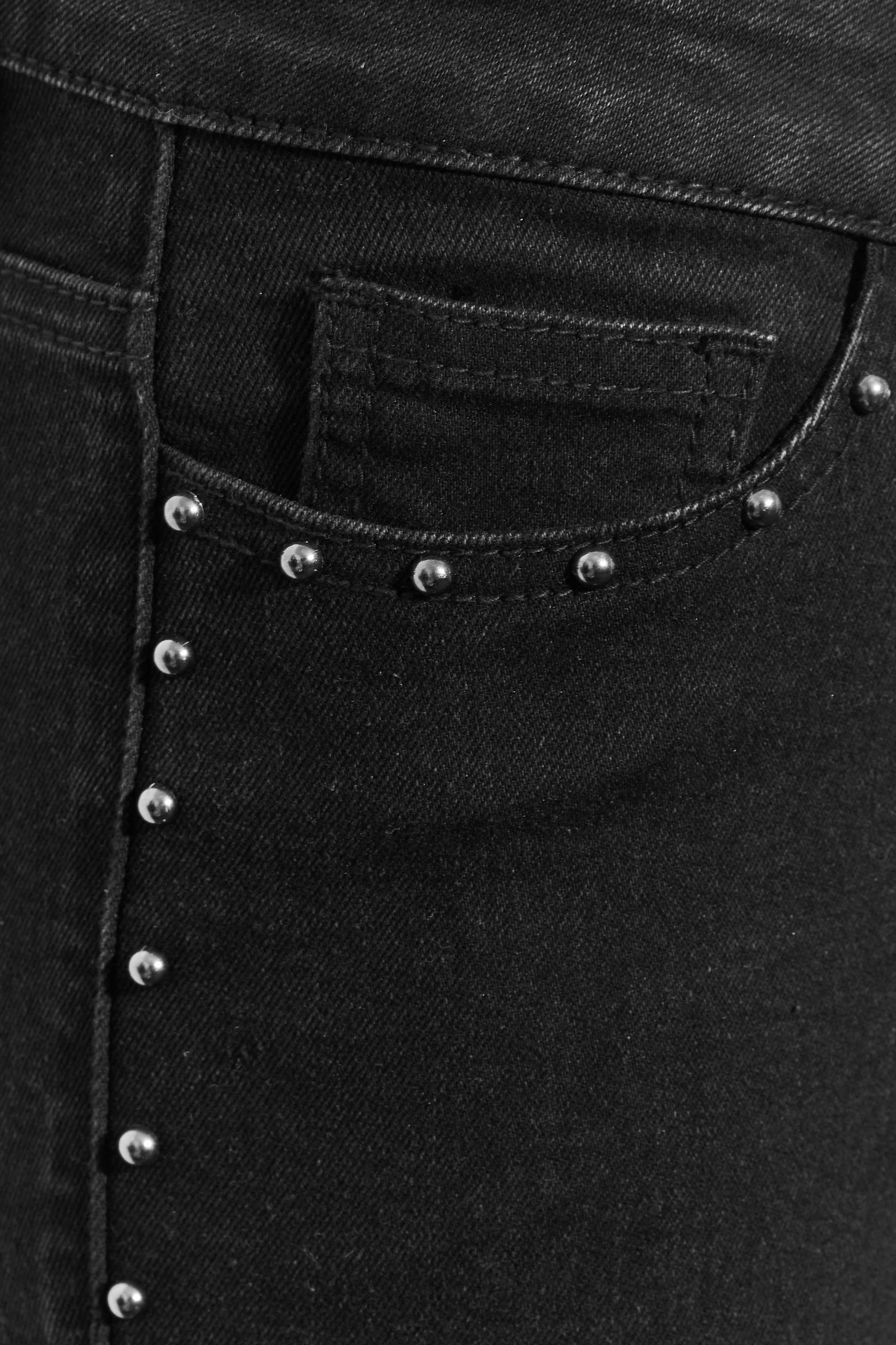 Petite Black Stud Skinny AVA Jeans | PixieGirl 5