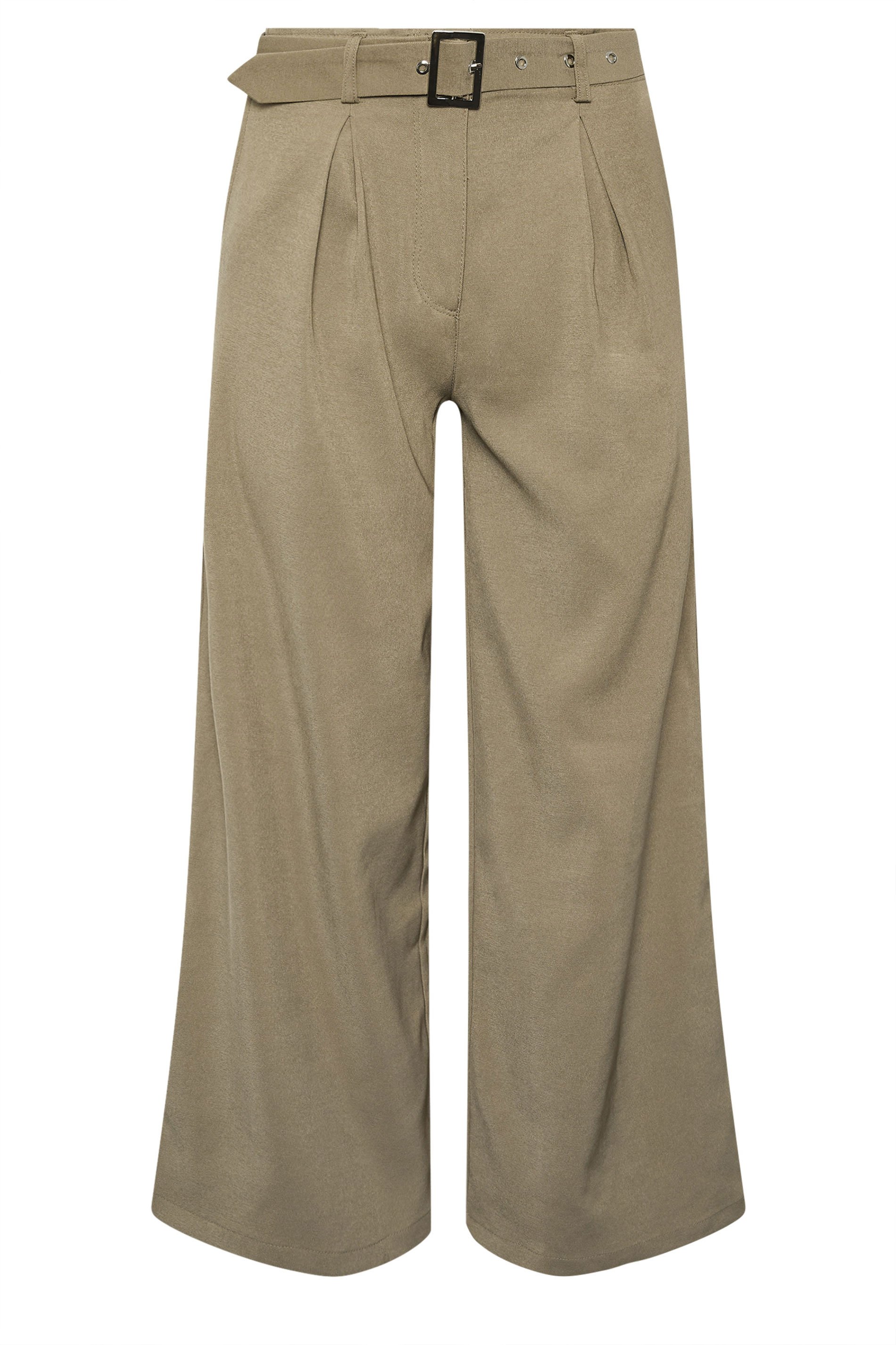 PixieGirl Petite Womens Moacha Brown Wide Leg Belted Trousers | PixieGirl 5