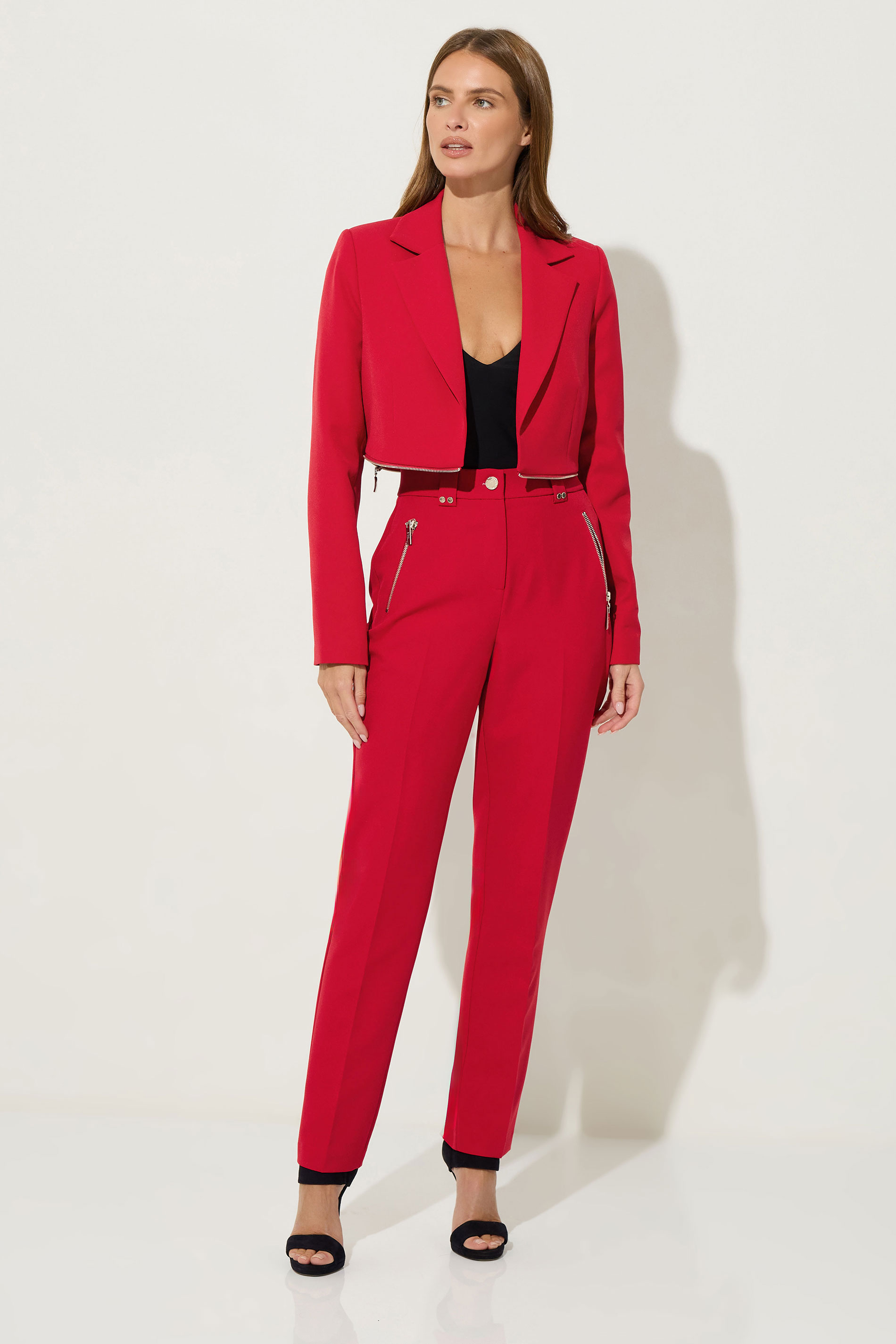 STAR Red Tailored Straight Leg Trousers | StarByJM 2