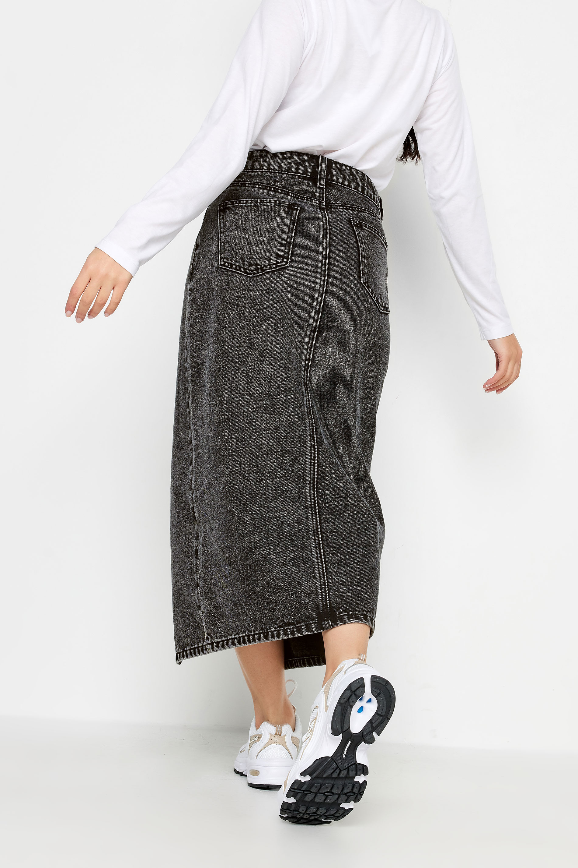 PixieGirl Black Denim Midi Skirt | PixieGirl 6