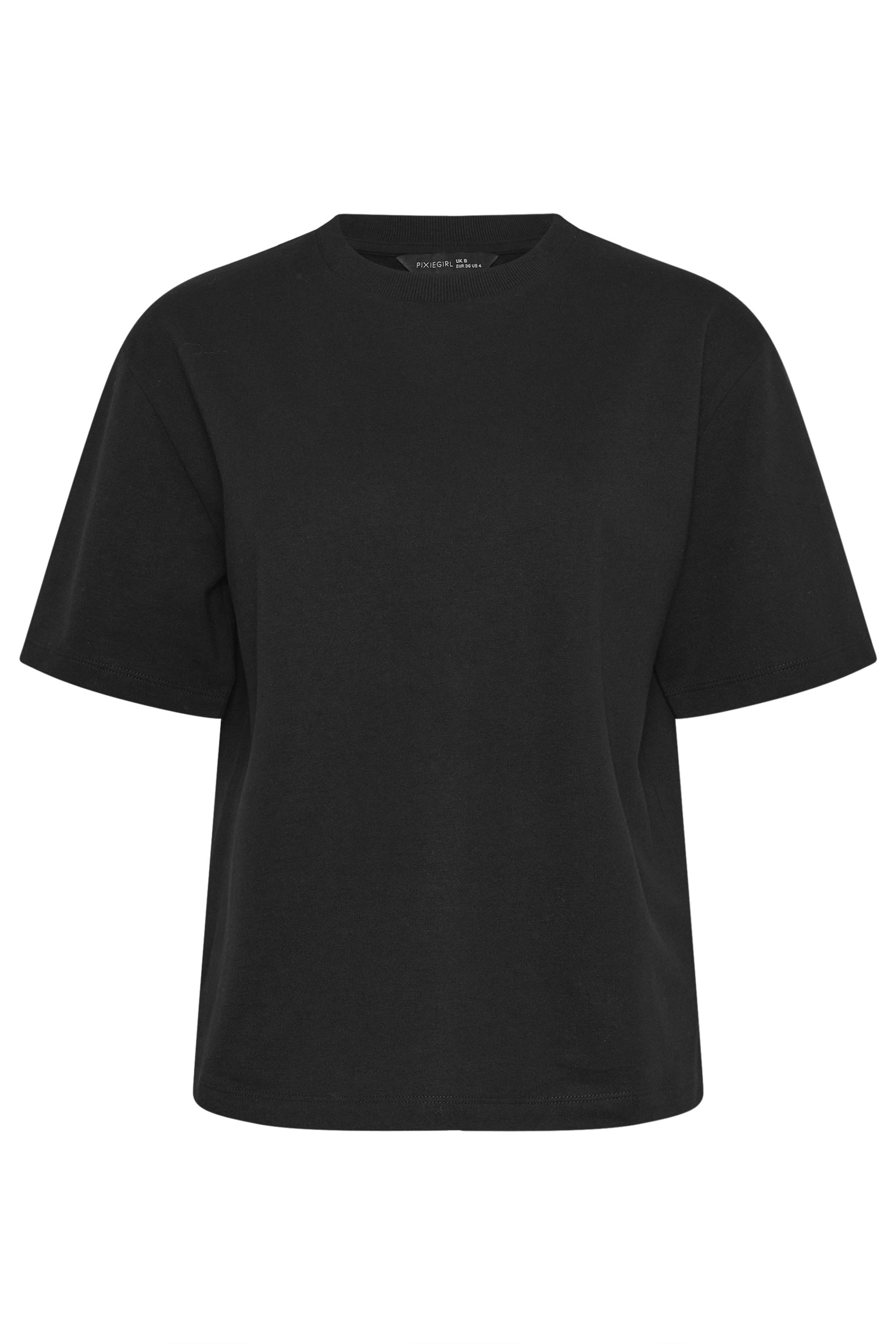 PixieGirl Petite Women's Black Cotton T-Shirt | PixieGirl 5
