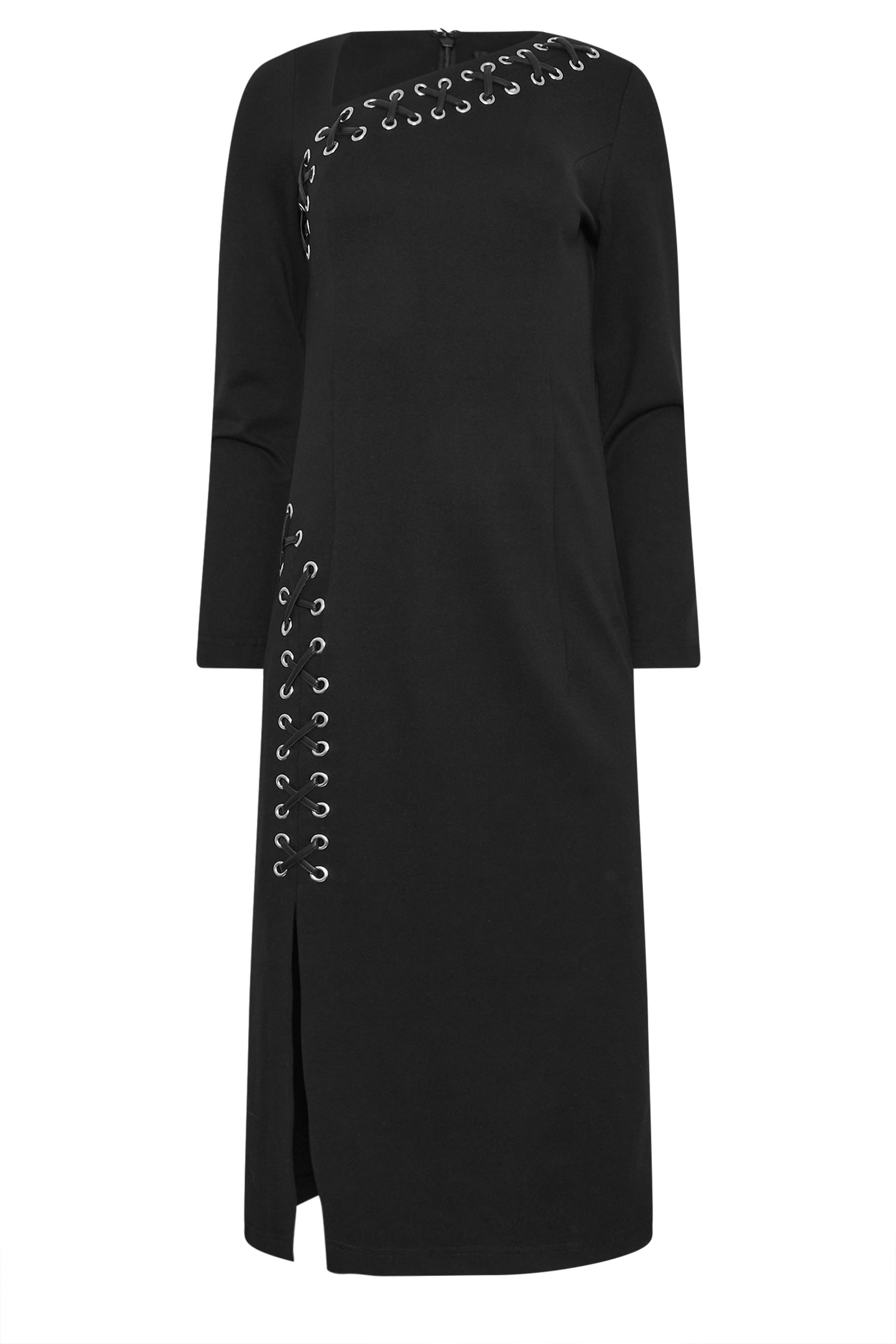 STAR Black Lace Up Ponte Dress | StarByJM 7