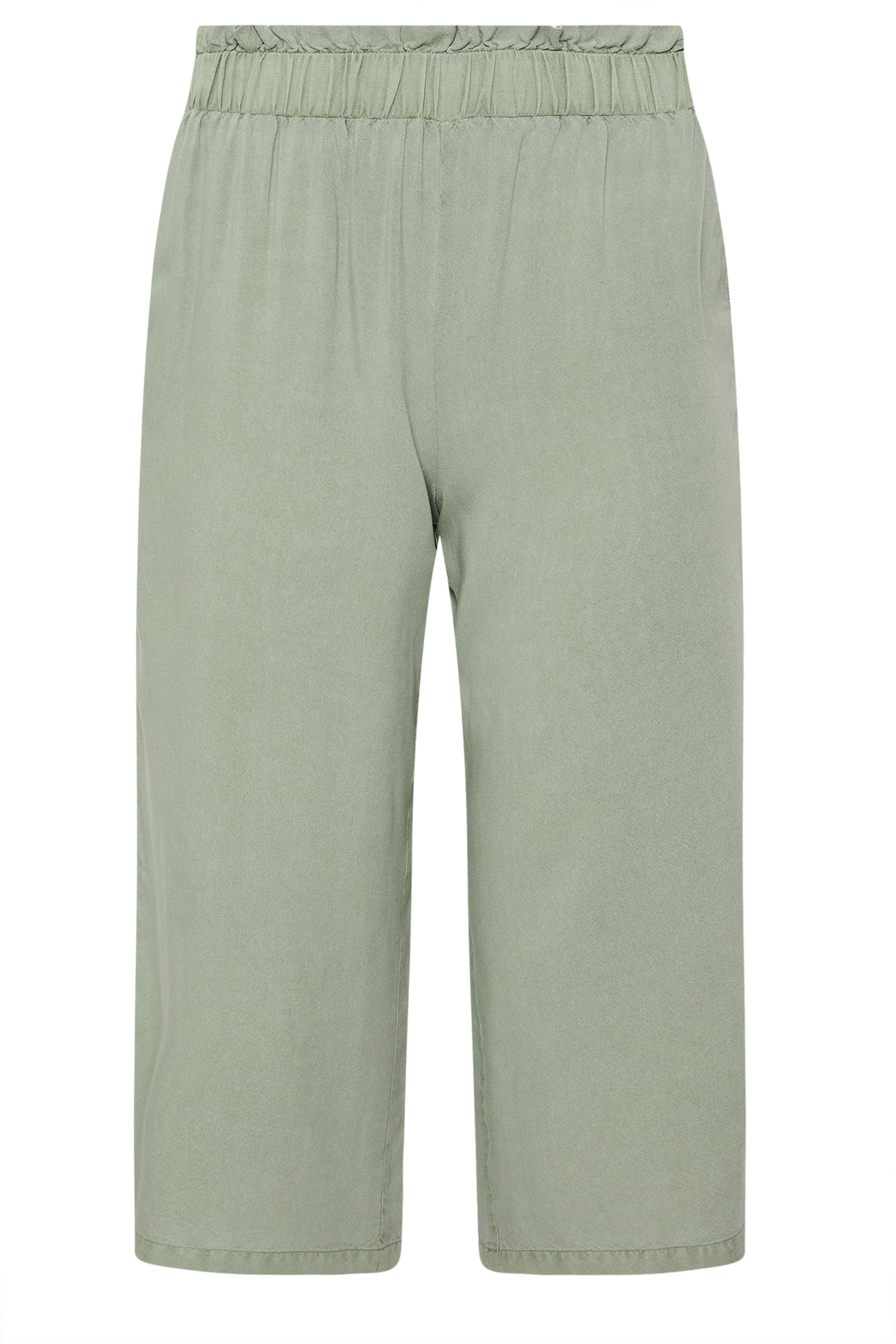 PixieGirl Petite Women's Sage Green Acid Wash Cropped Trousers | PixieGirl 6