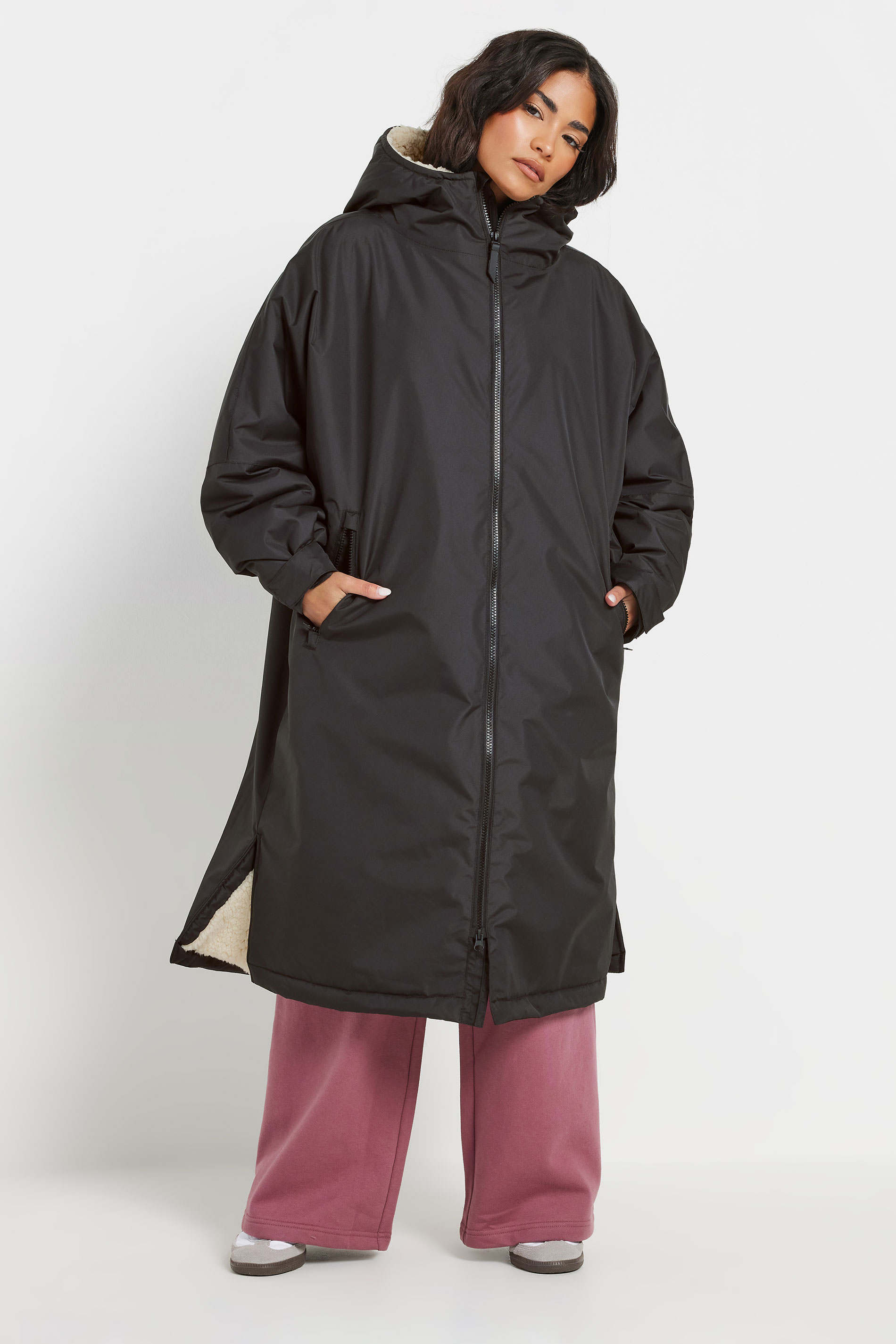 PixieGirl Petite Women's Black Waterproof Fleece Lined Robe | PixieGirl 3