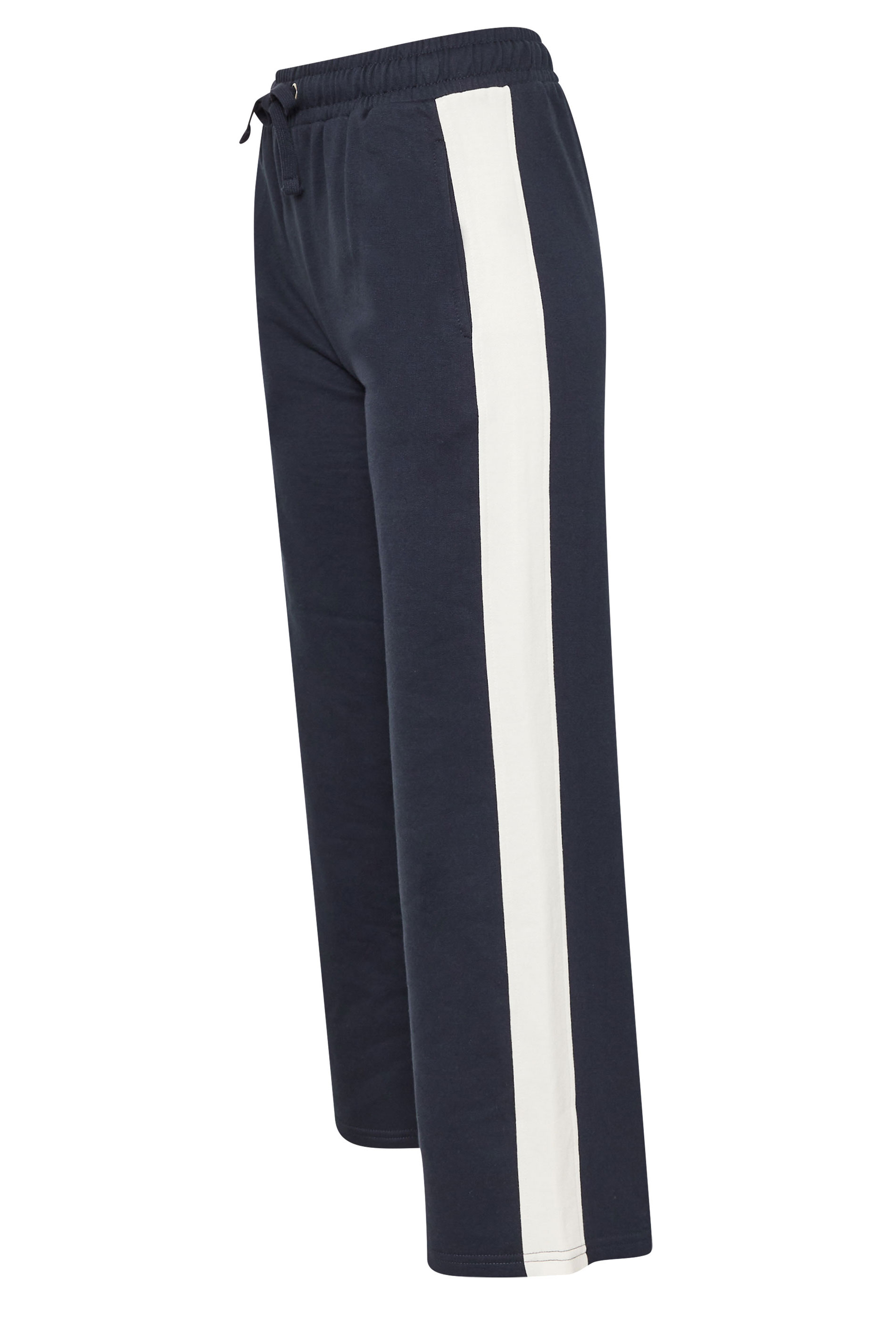 PixieGirl Petite Women's Navy Blue Side Striped Wide Leg Jogger | PixieGirl 7