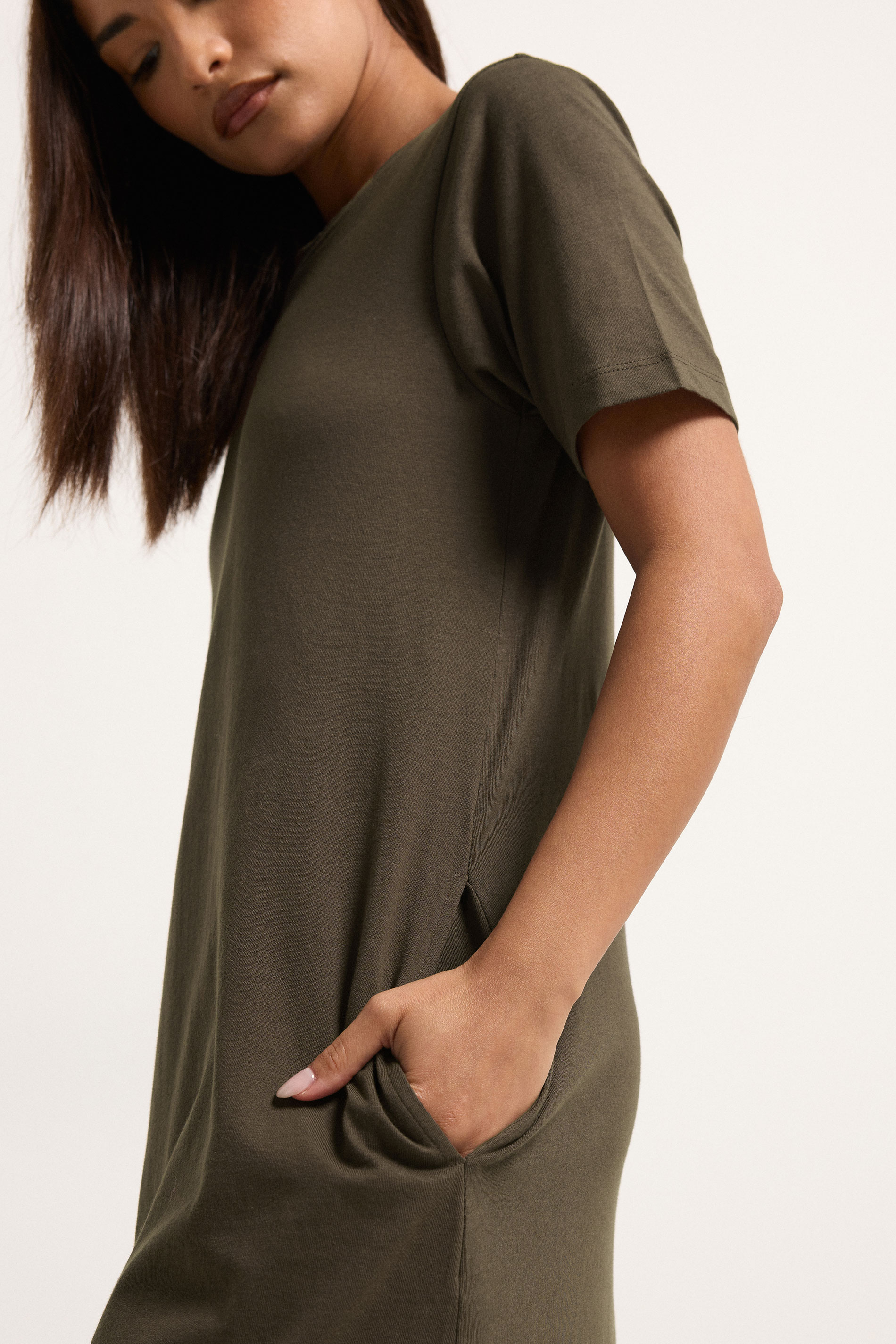 PixieGirl Petite Women's Chocolate Brown Cotton T-Shirt Maxi Dress | PixieGirl PixieGirl Petite Women's Chocolate Brown Cotton T-Shirt Maxi Dress | PixieGirl