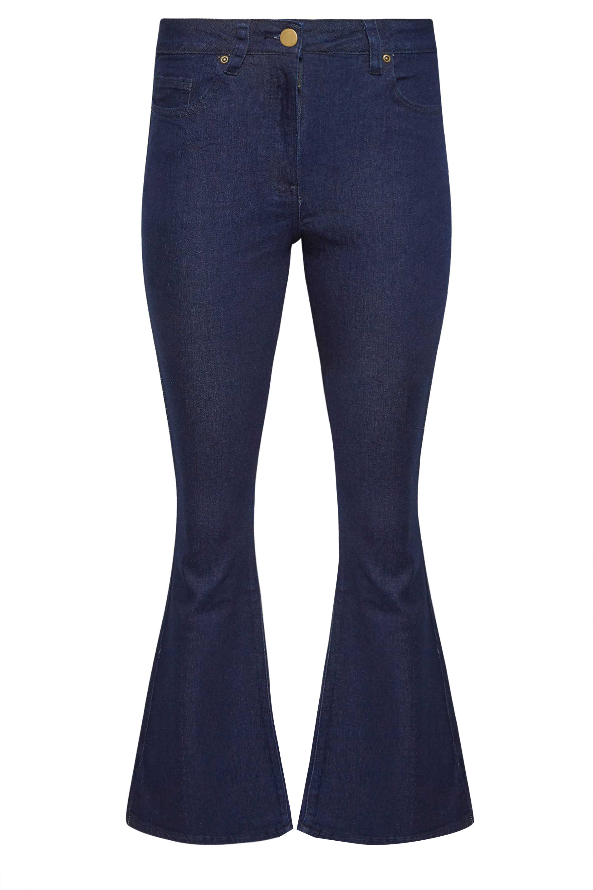 PixieGirl Dark Blue Stretch Flared Jeans | PixieGirl  5