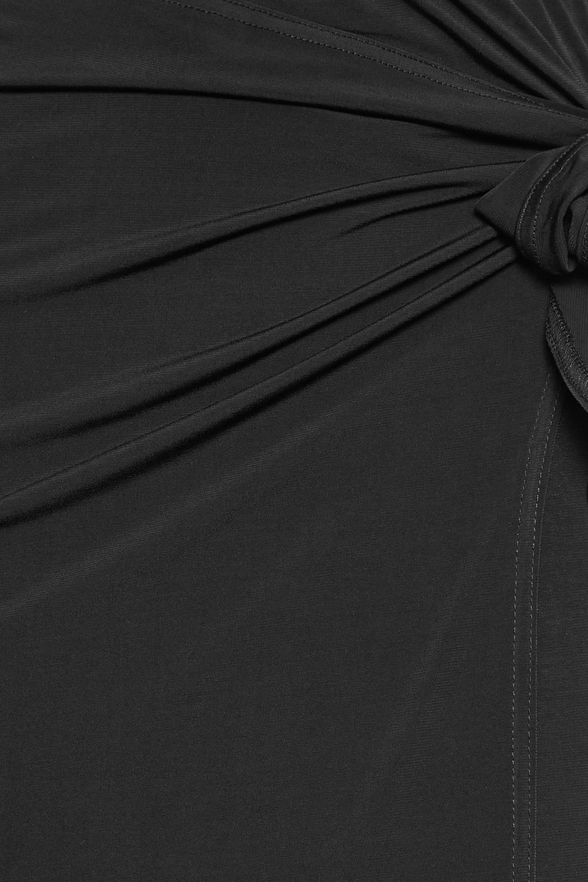 Petite Black Wrap Maxi Skirt | PixieGirl 3