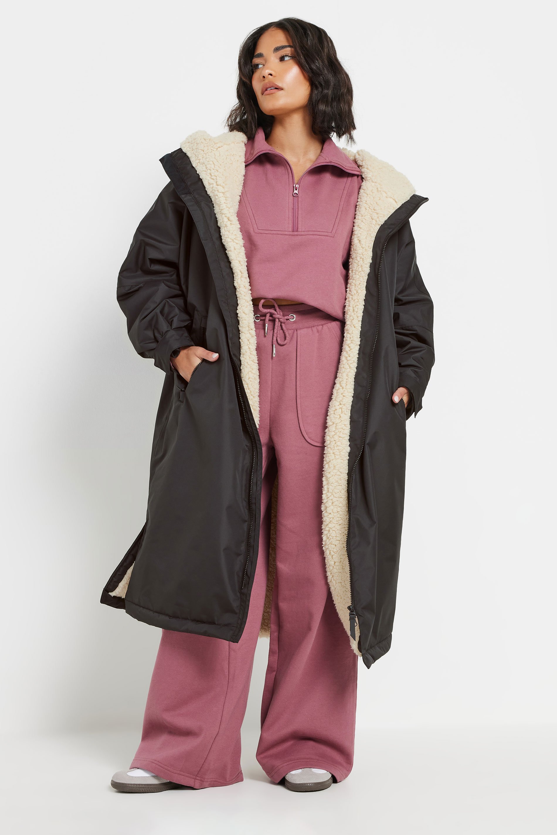 PixieGirl Petite Women's Black Waterproof Fleece Lined Robe | PixieGirl 1