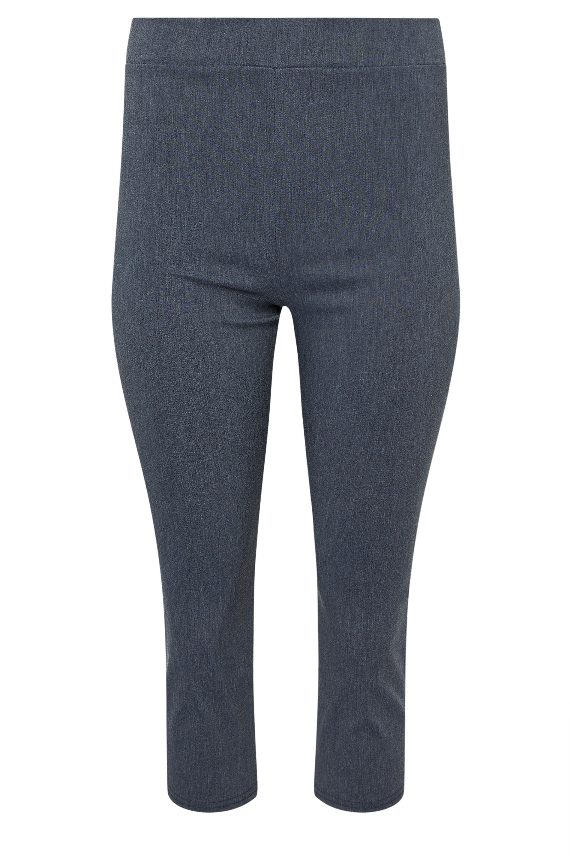 PixieGirl Petite Women's Blue Slim Fit Capri Cropped Trousers | PixieGirl 5