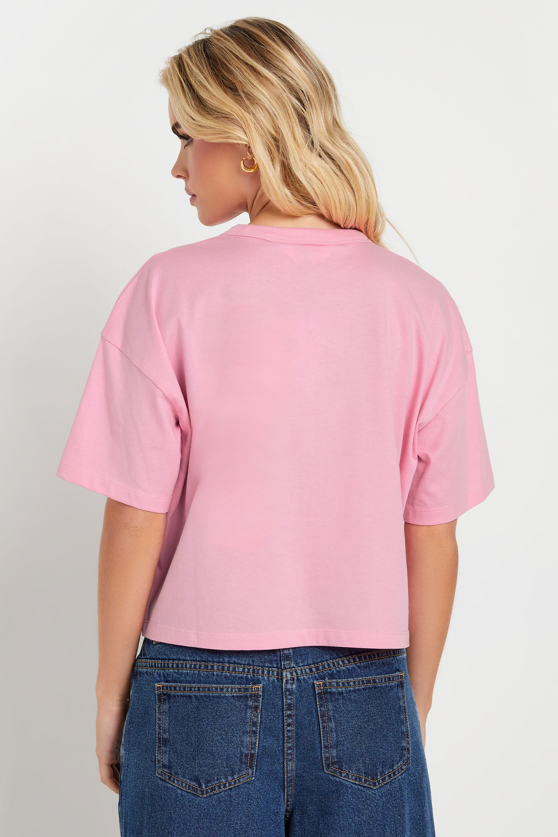 PixieGirl Petite Women's Pink 'Santa's Favourite' Slogan Crop Top | PixieGirl 6