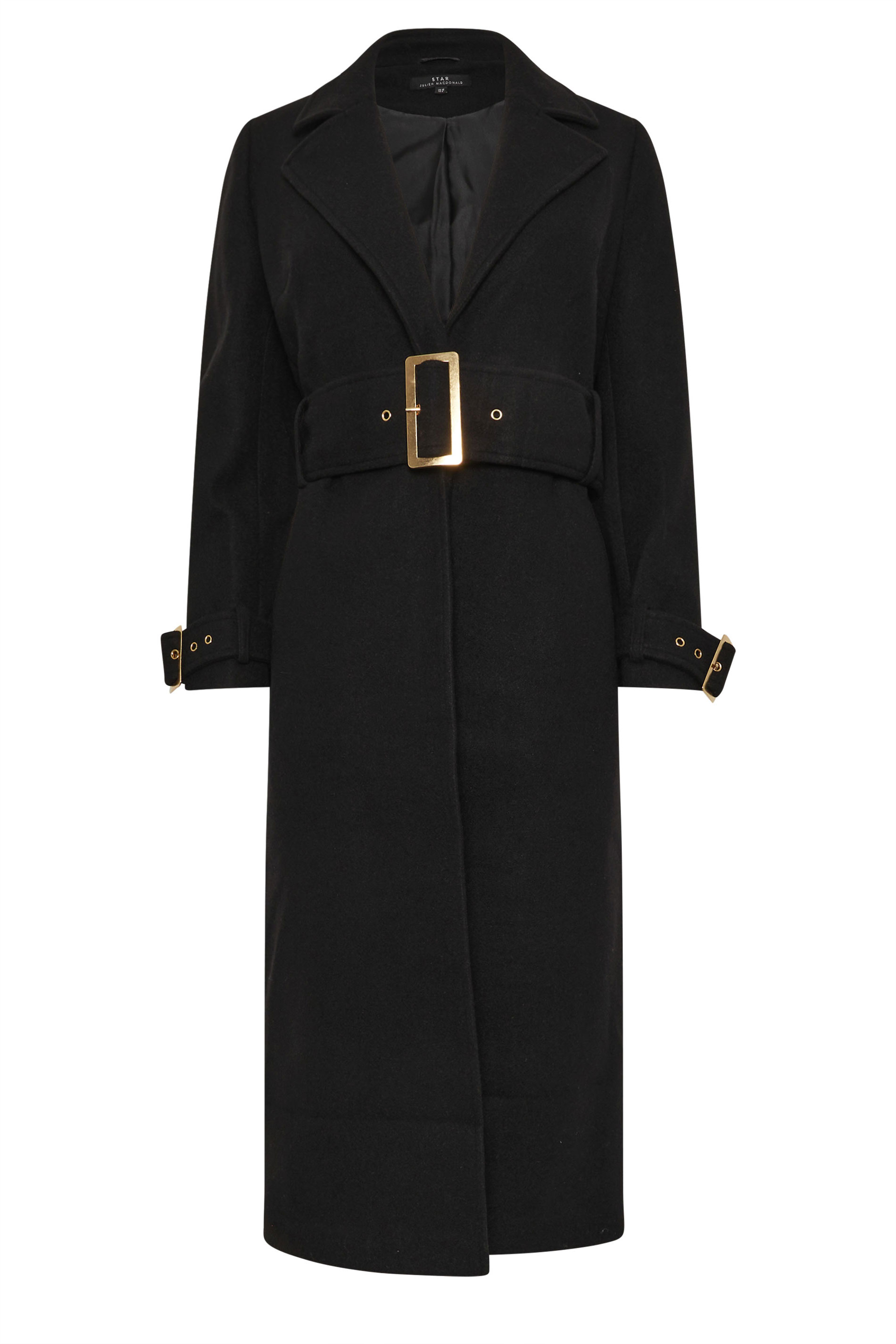 STAR Black Buckle Wrap Coat | STAR x JM 7